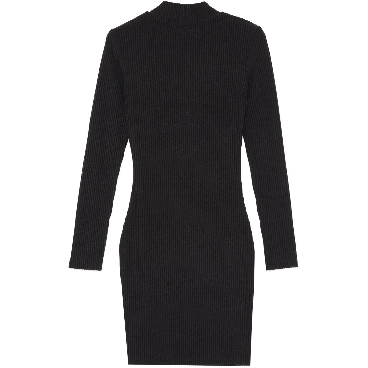 Robe côtelée col Noir - Image 6