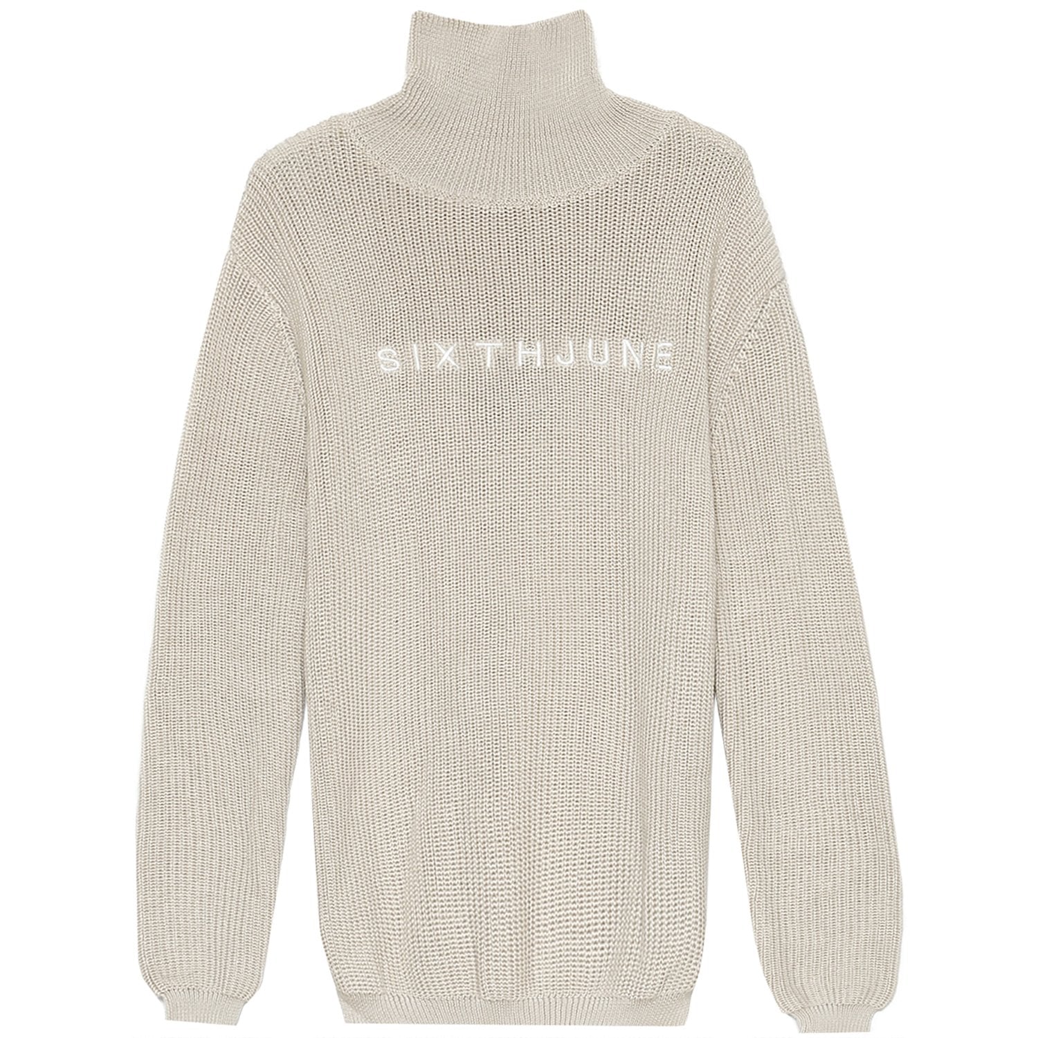 Pull maille col roulé Beige - Image 5