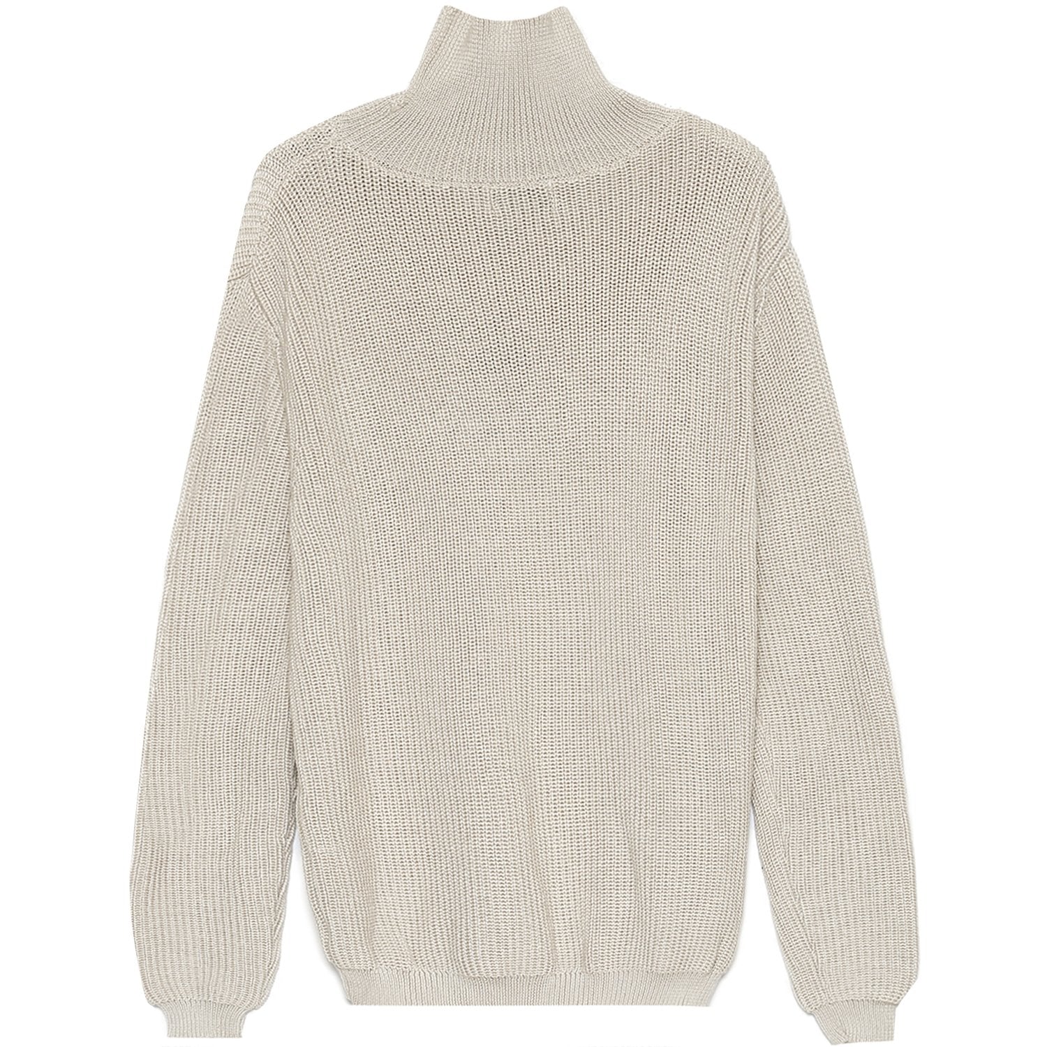 Pull maille col roulé Beige - Image 6