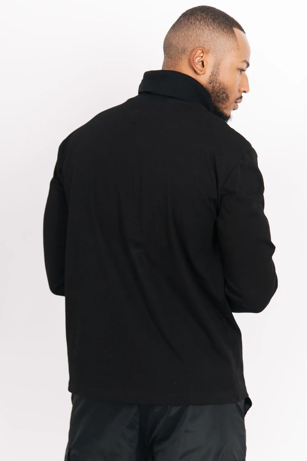 Sweat double col noir - Image 4