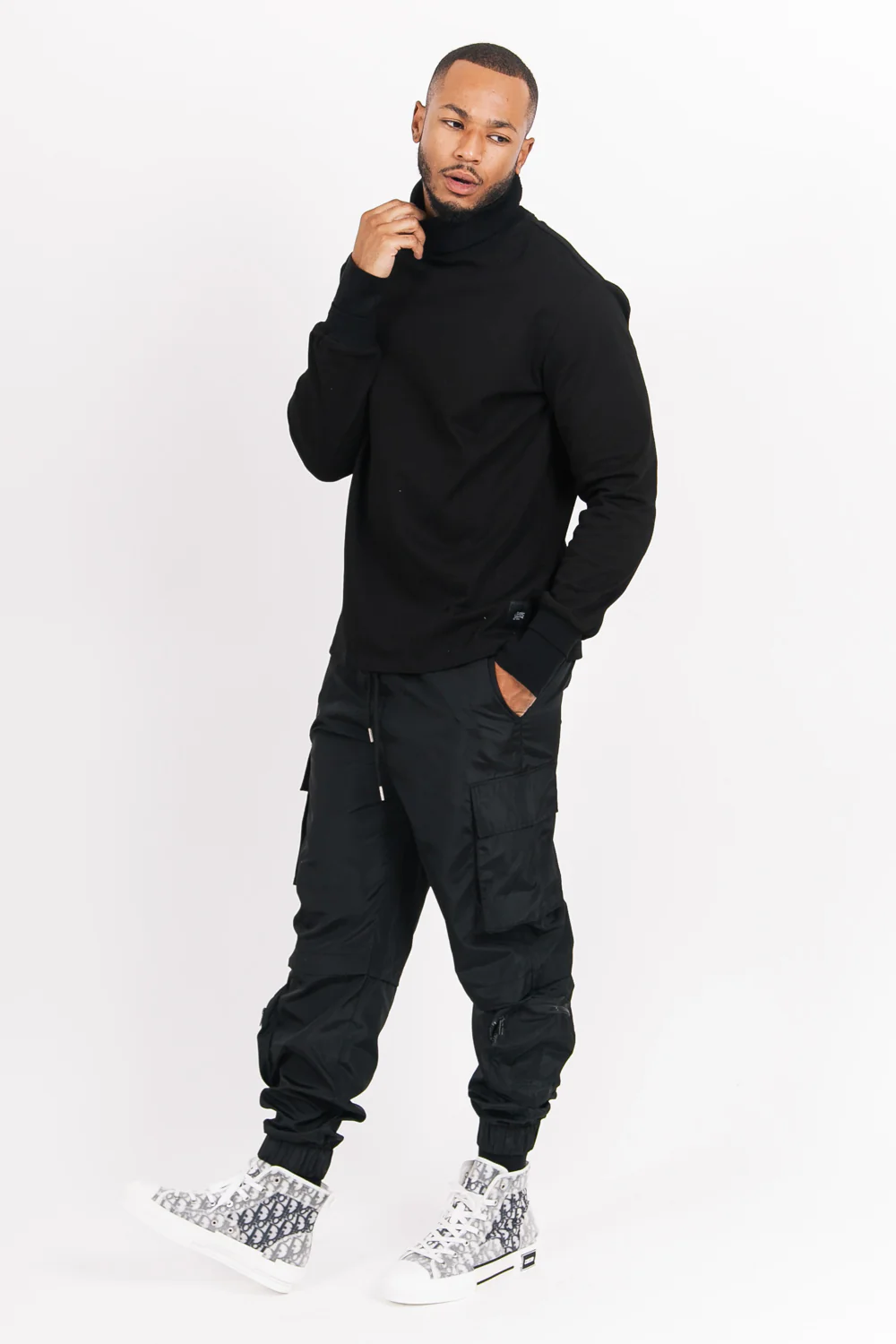 Sweat double col noir - Image 5