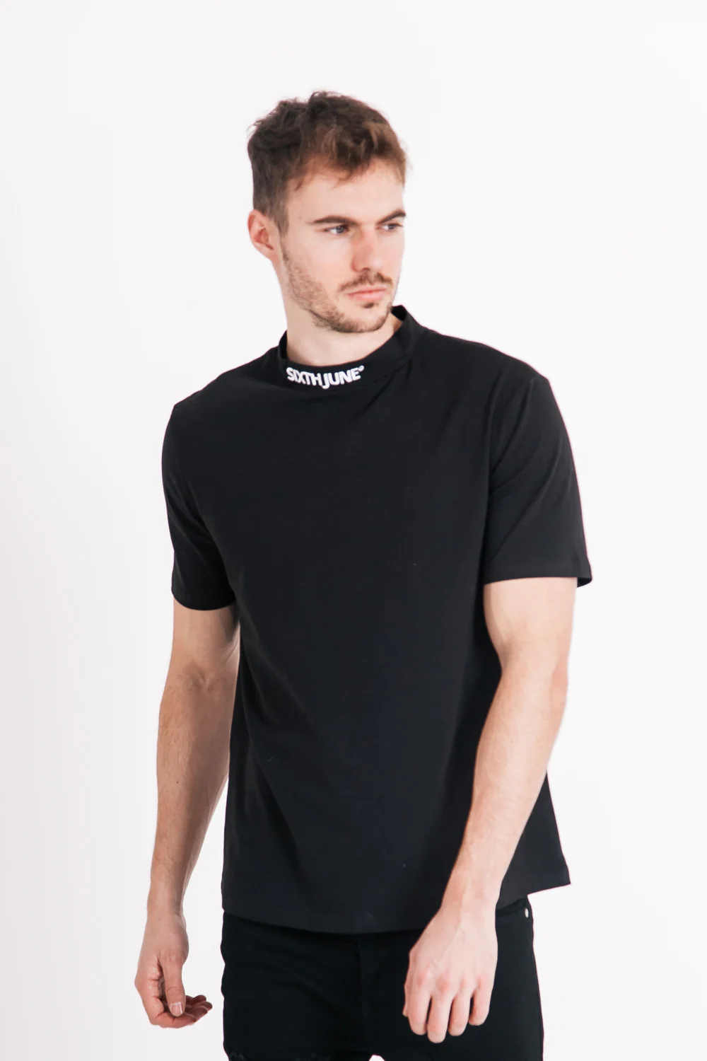 T-shirt logo col noir - Image 2