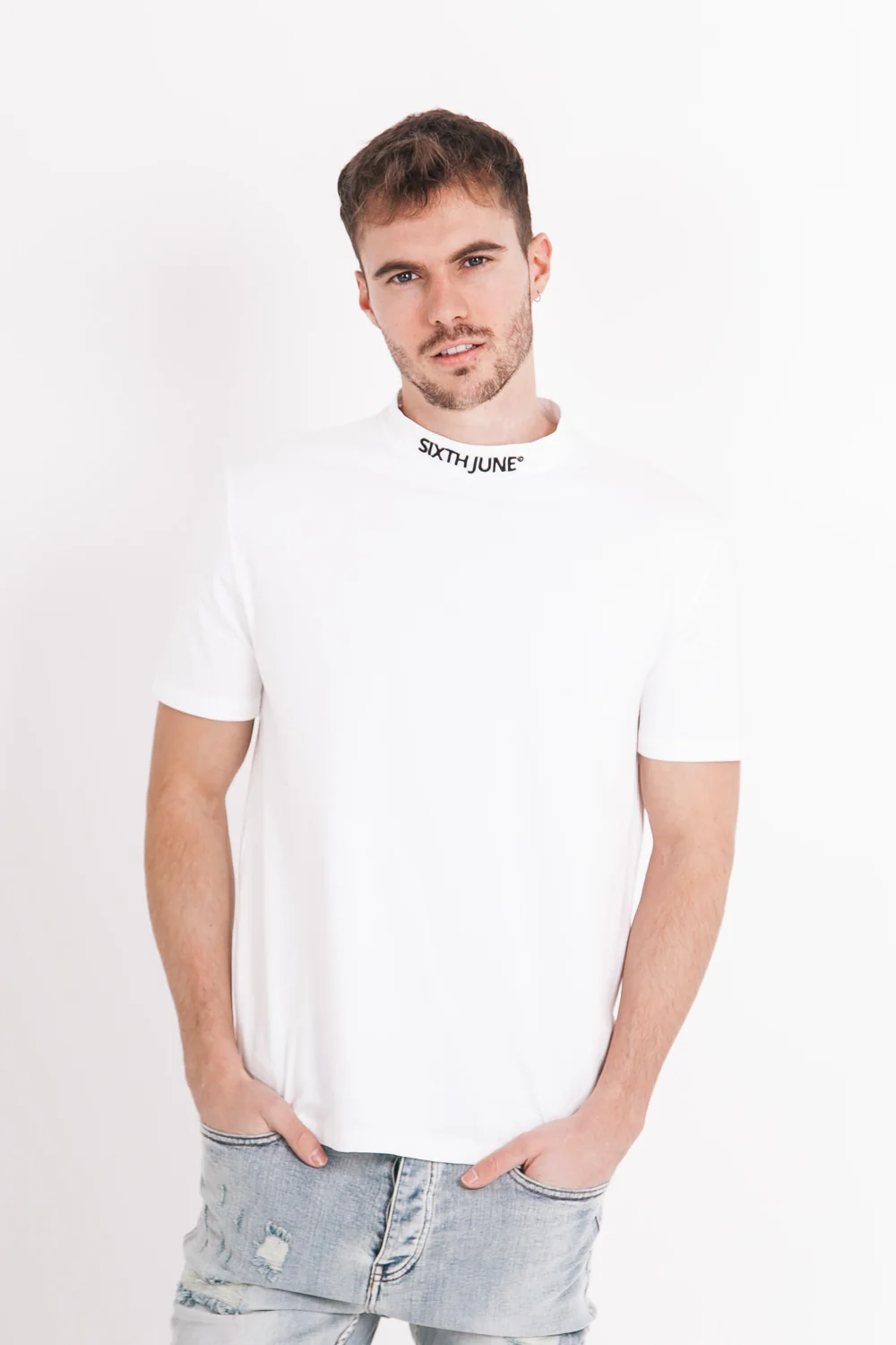 T-shirt logo col blanc - Image 2