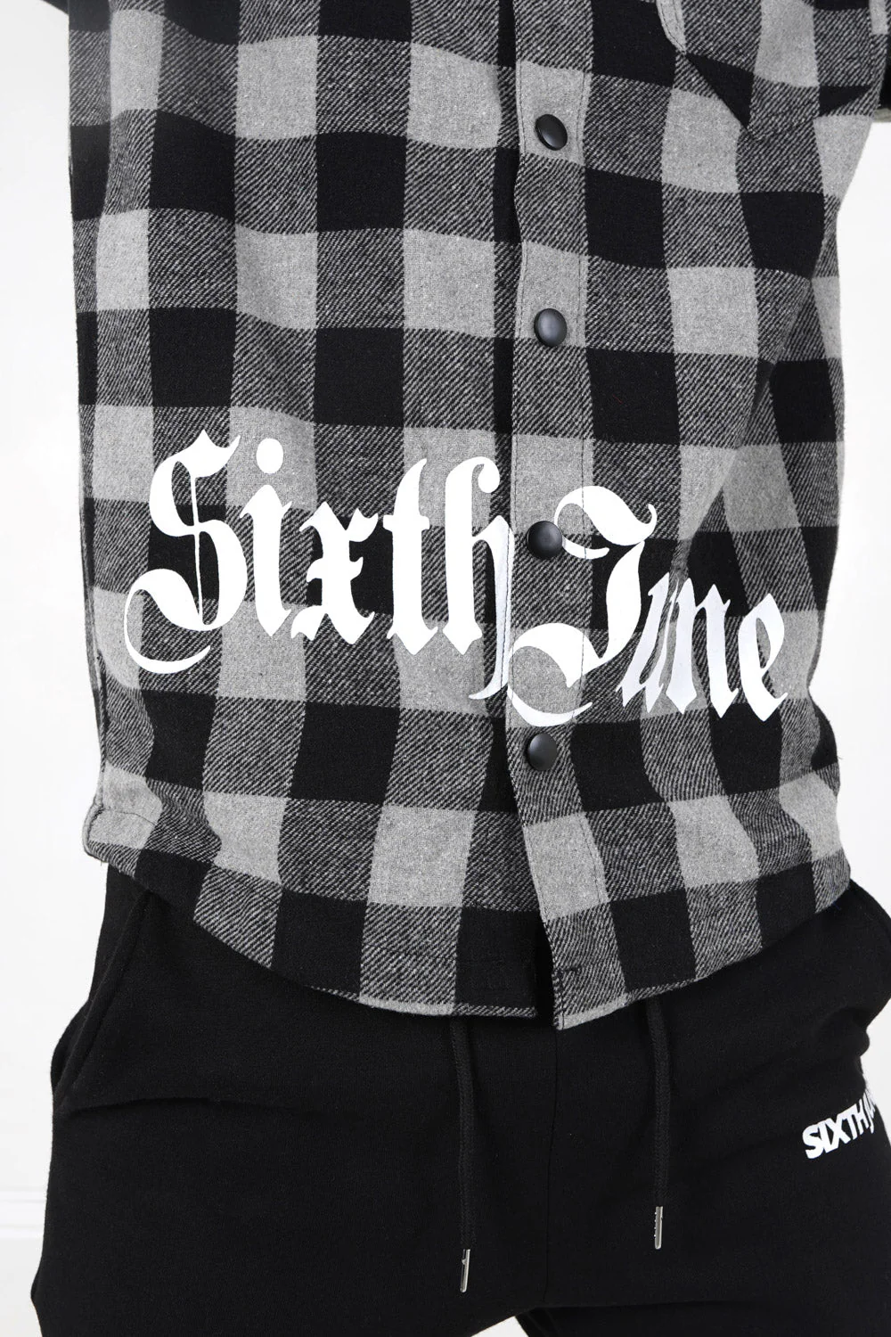 Surchemise tartan capuche Gris - Image 3