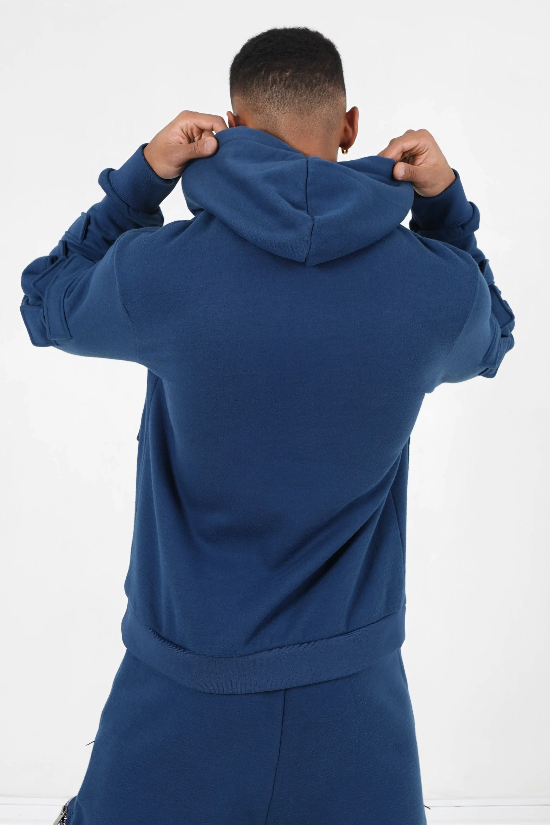 Sweat capuche petit sac Bleu foncé - Image 5