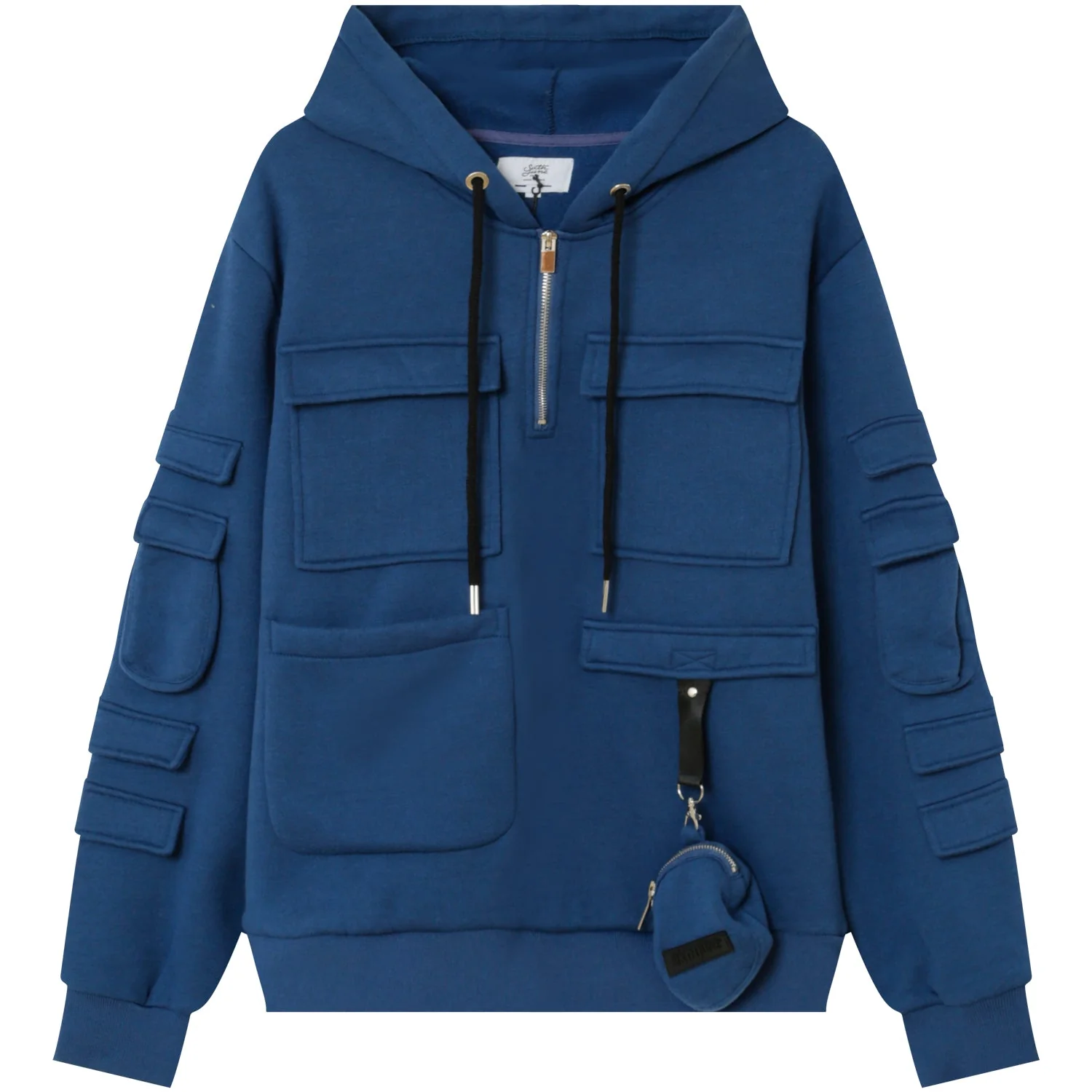 Sweat capuche petit sac Bleu foncé - Image 6