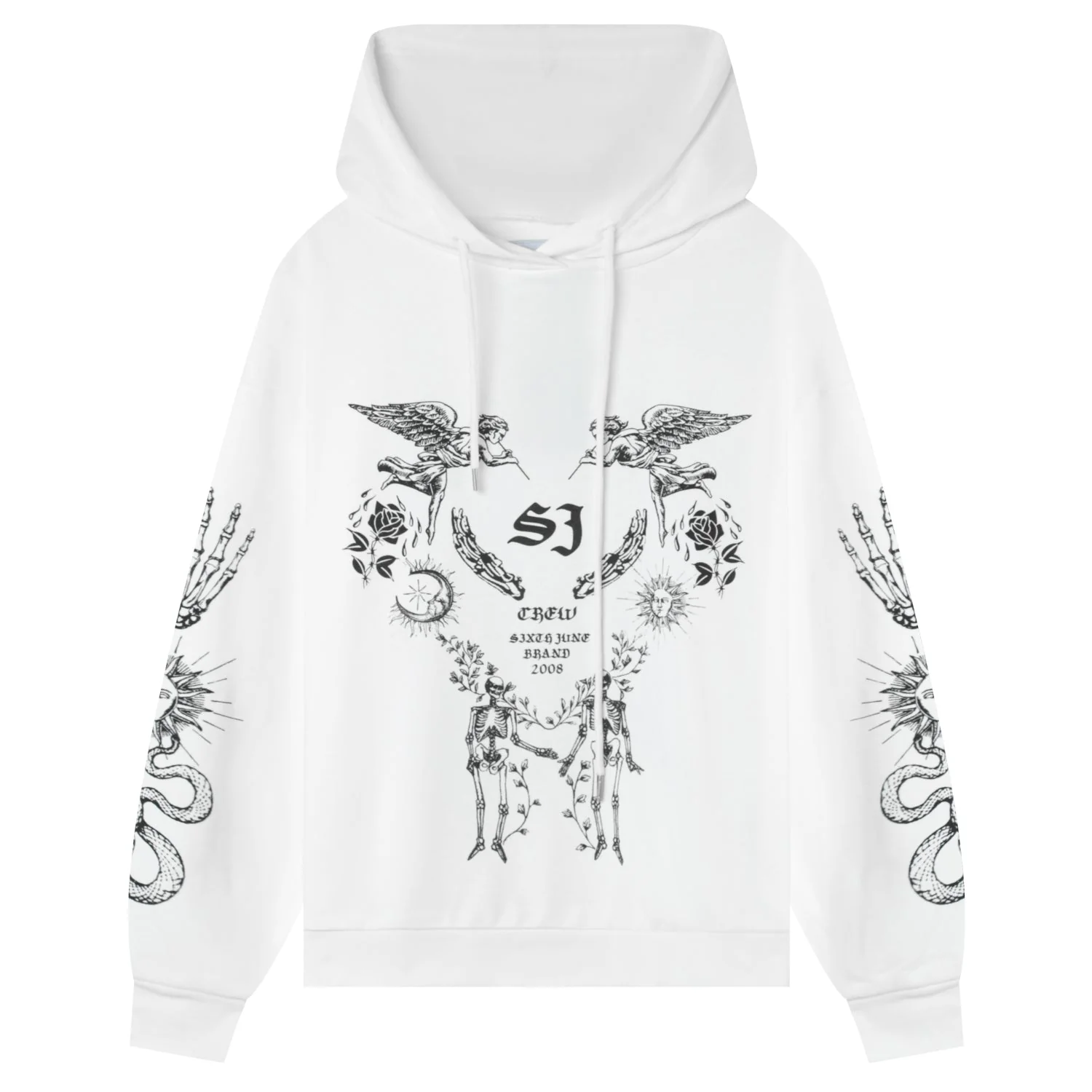 Sweatshirt imprimé Tarot Blanc - Image 6
