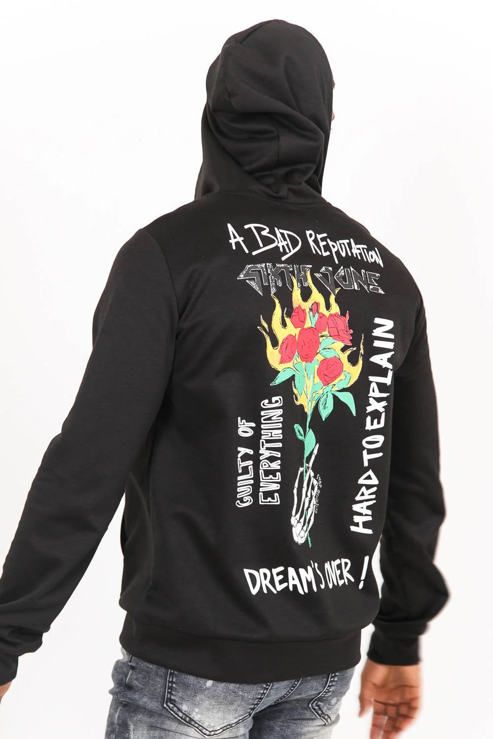 Hoodie bad reputation hard rock noir - Image 4