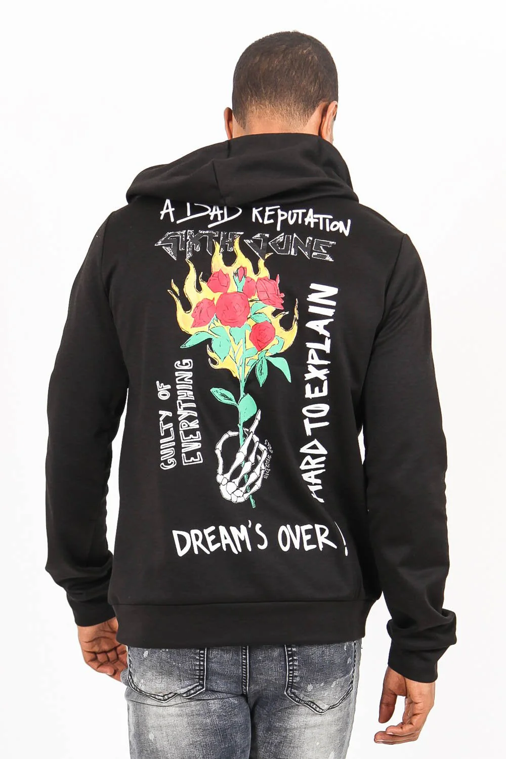Hoodie bad reputation hard rock noir - Image 5