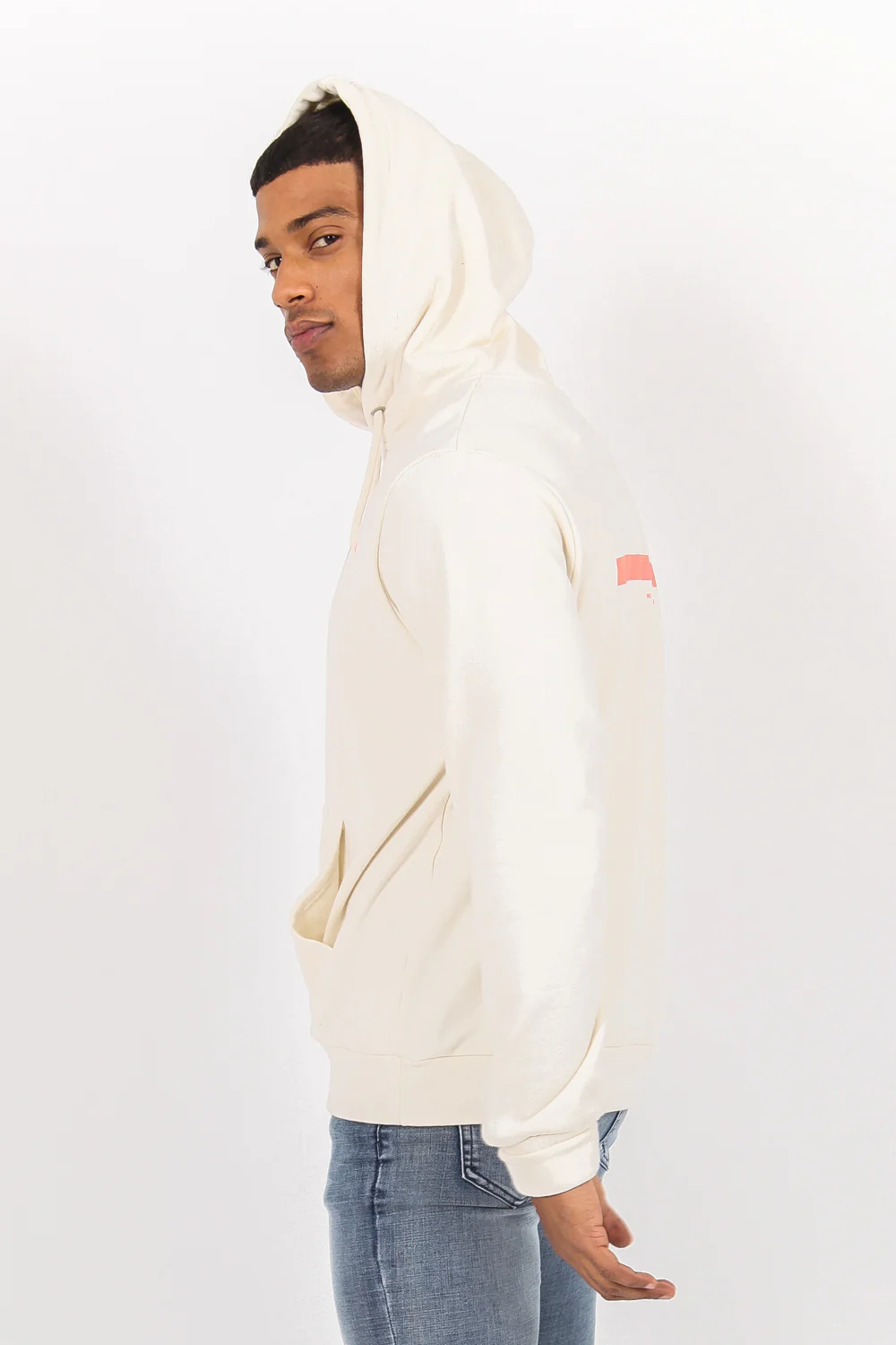 Sweat à capuche imprimé bande logo jaune clair - Image 3