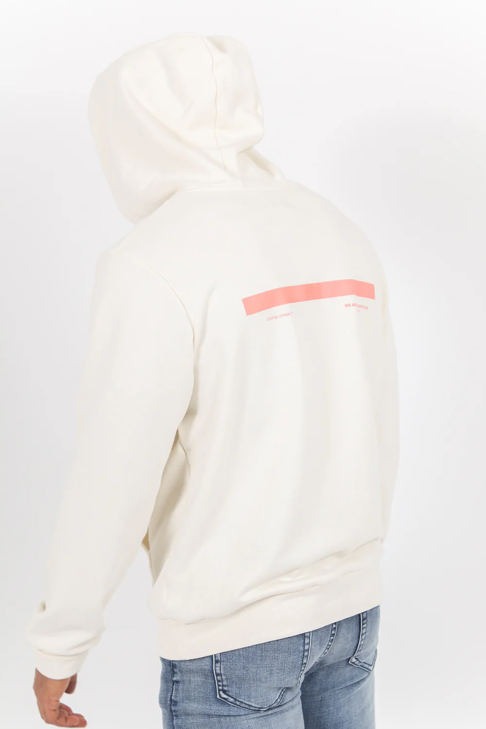 Sweat à capuche imprimé bande logo jaune clair - Image 5