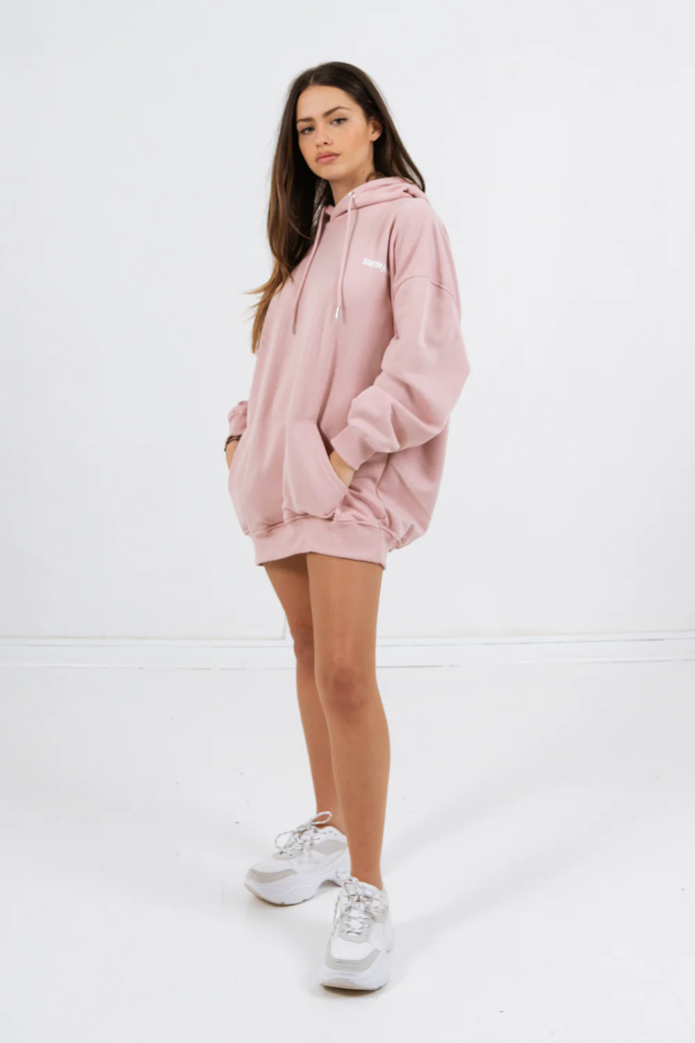 Sweat à capuche oversize rose - Image 5