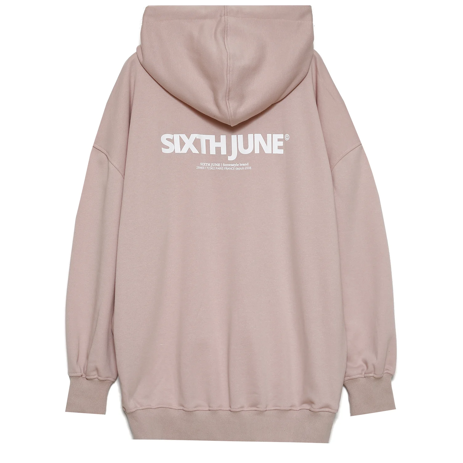 Sweat à capuche oversize rose - Image 6