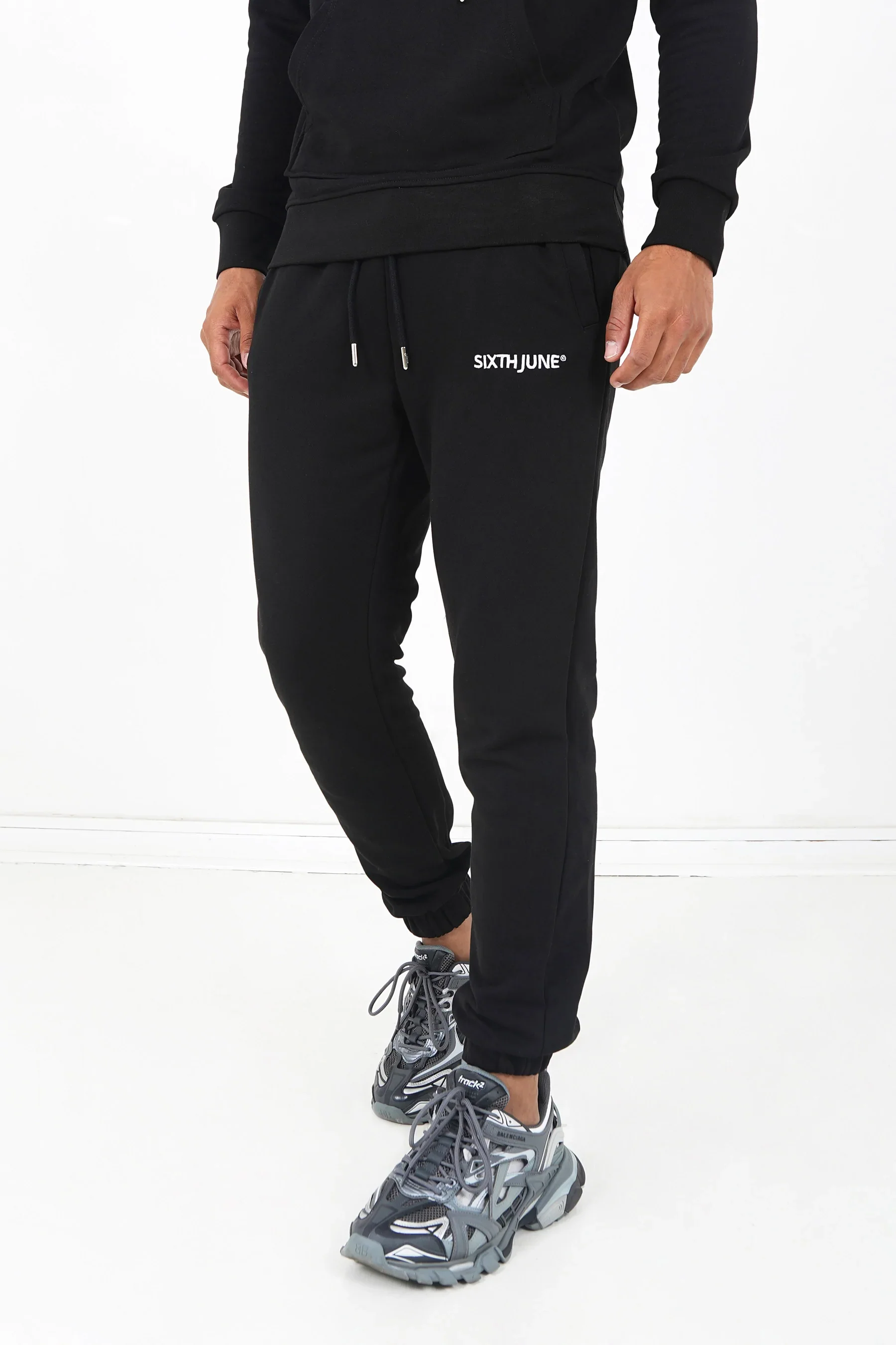 Jogging + sweat capuche logo brodé Noir - Image 4