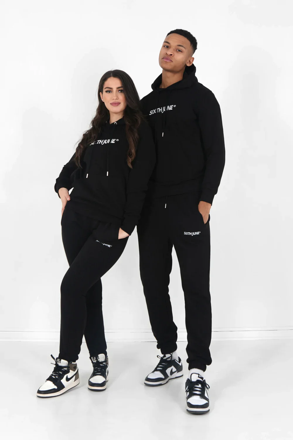Jogging + sweat capuche logo brodé Noir - Image 7