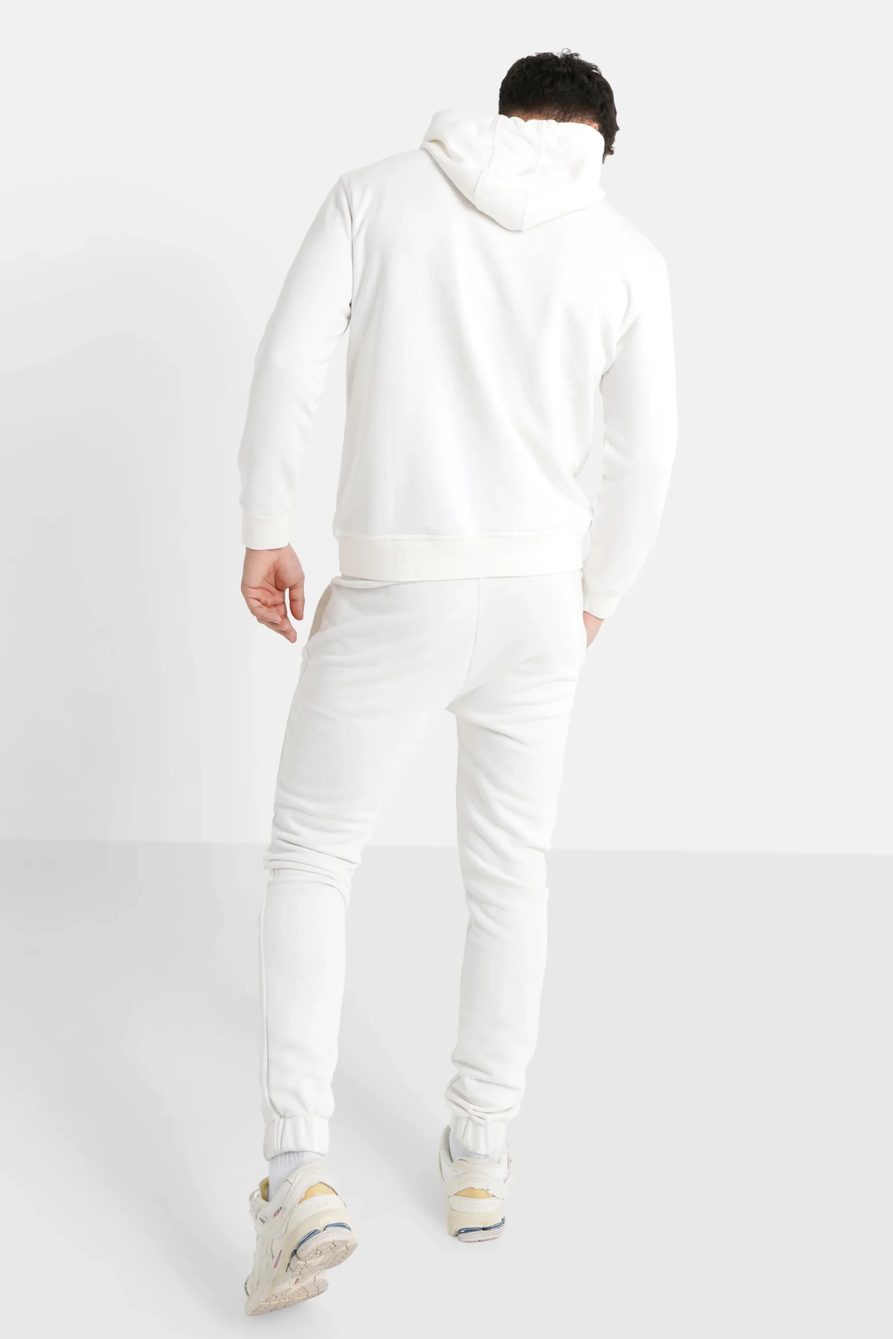 Jogging + sweat capuche logo brodé Blanc - Image 5