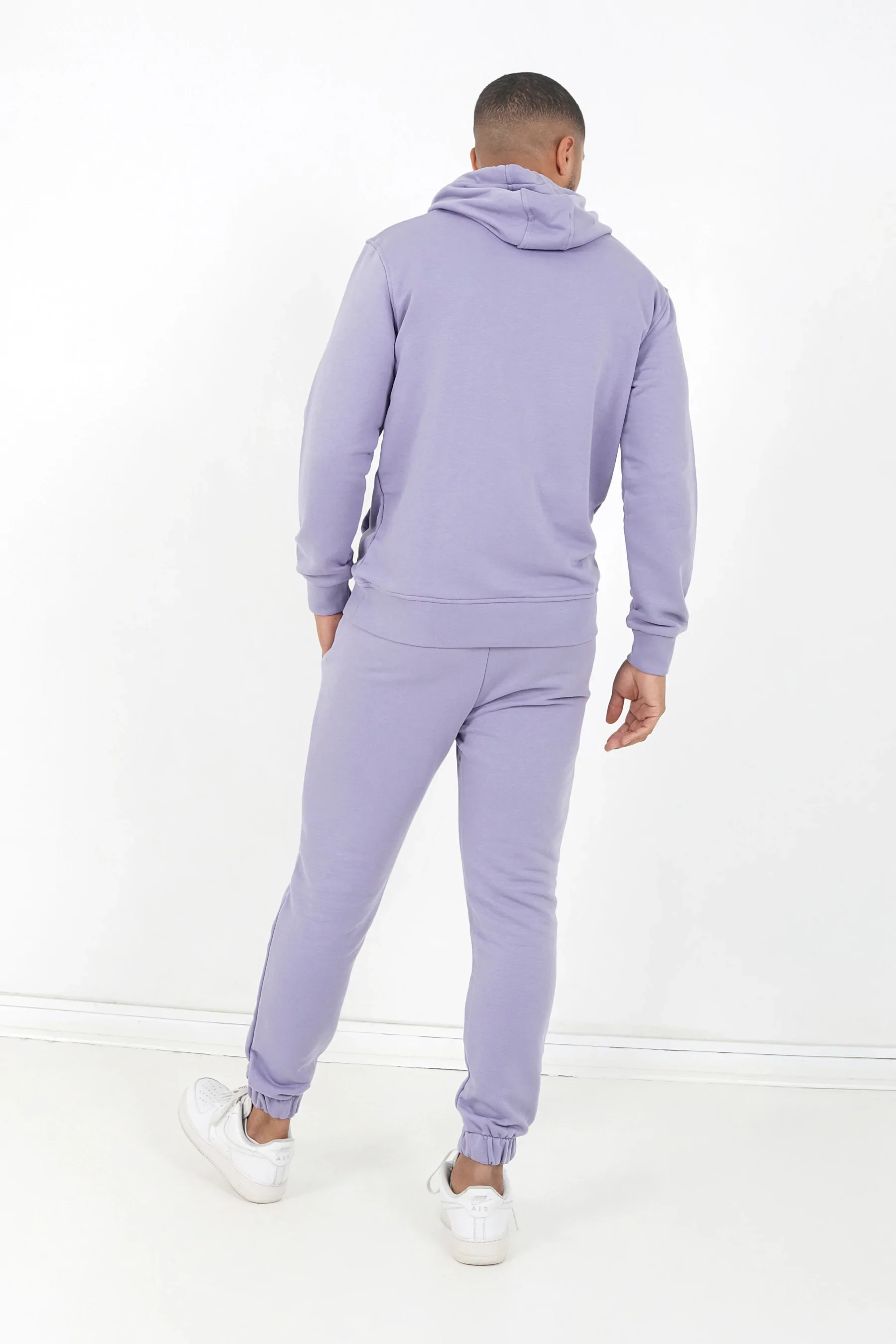 Jogging + sweat capuche logo brodé Violet - Image 5