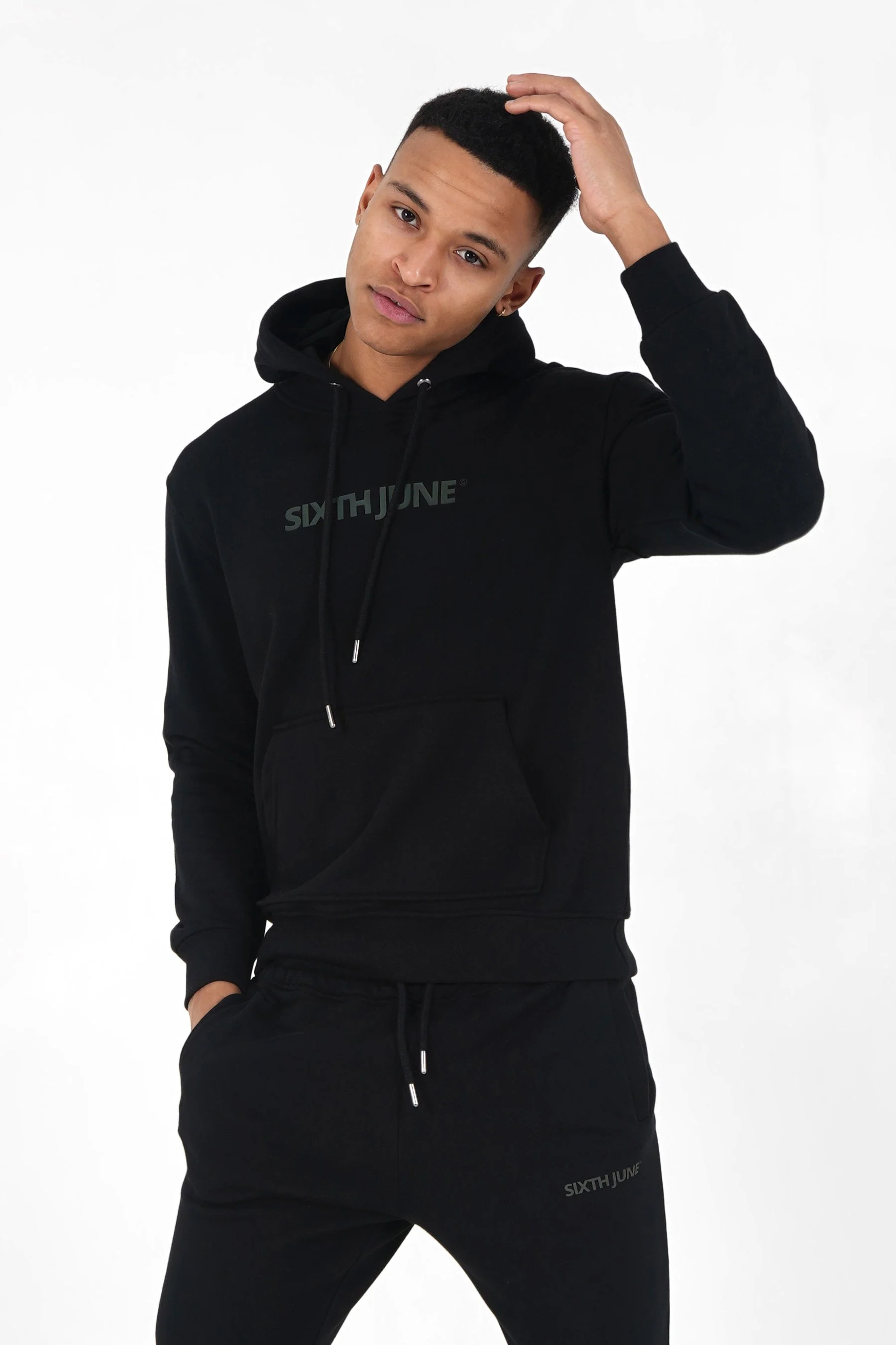 Jogging + sweat capuche logo gommé Noir - Image 3
