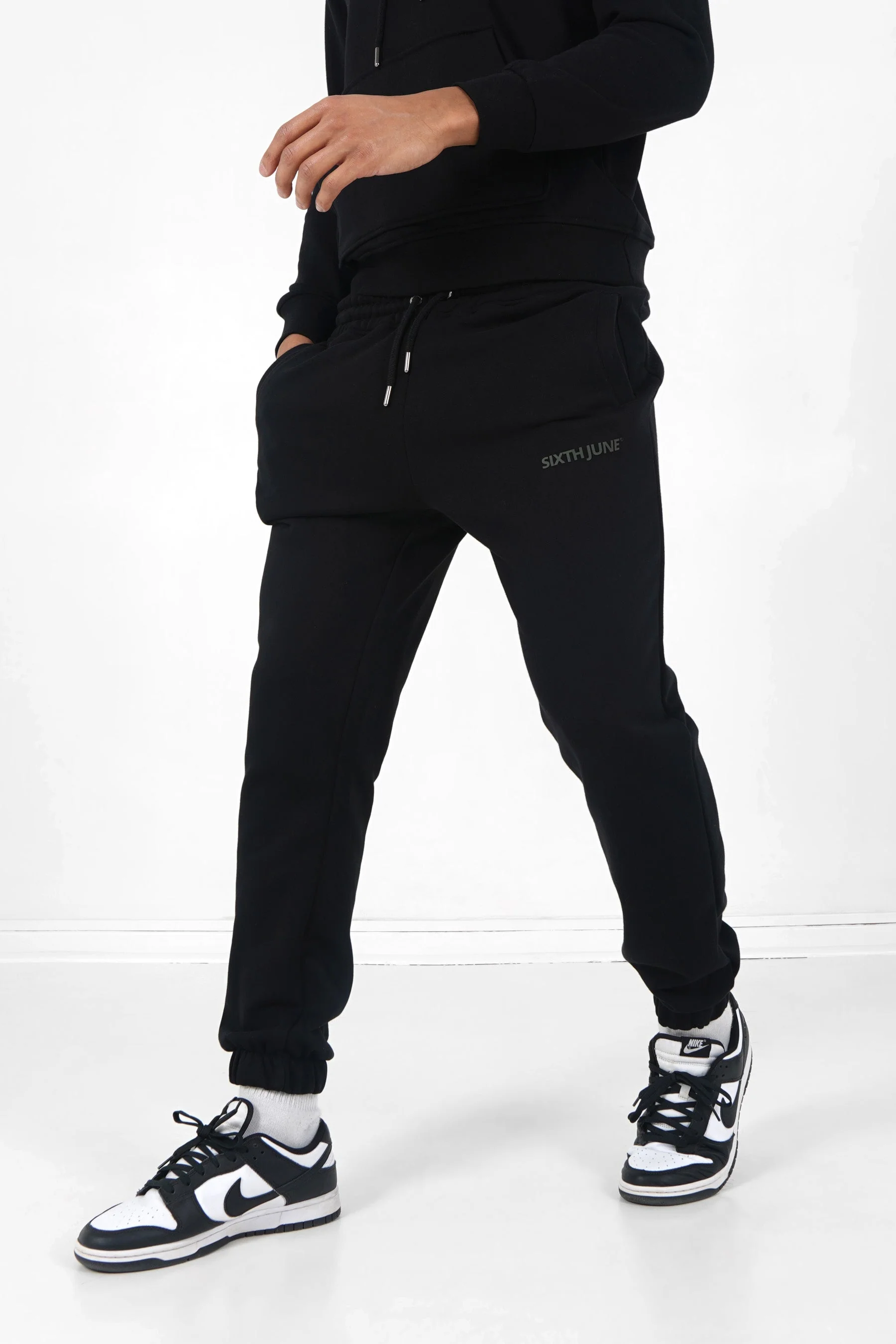 Jogging + sweat capuche logo gommé Noir - Image 4