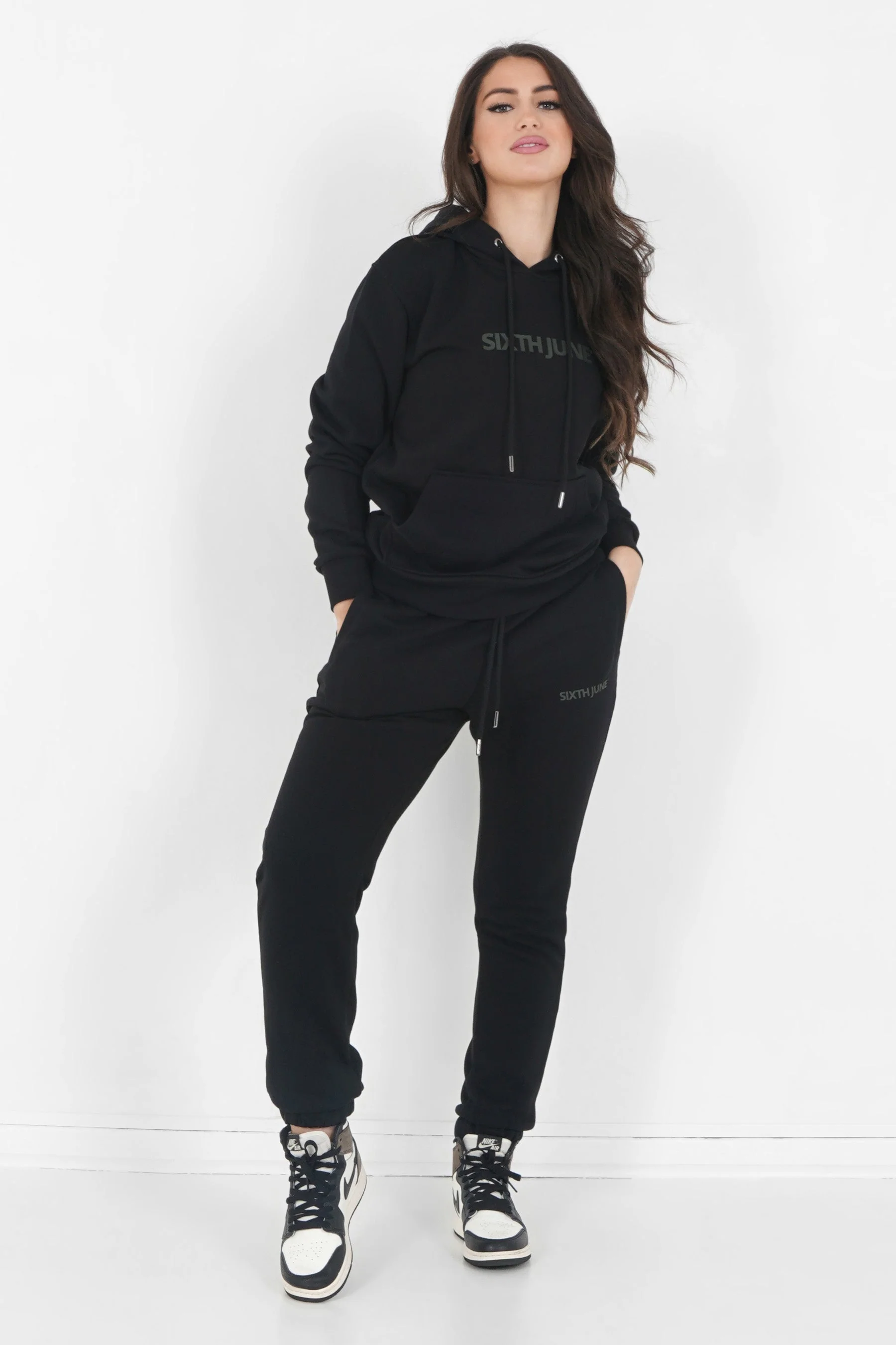 Jogging + sweat capuche logo gommé Noir - Image 6