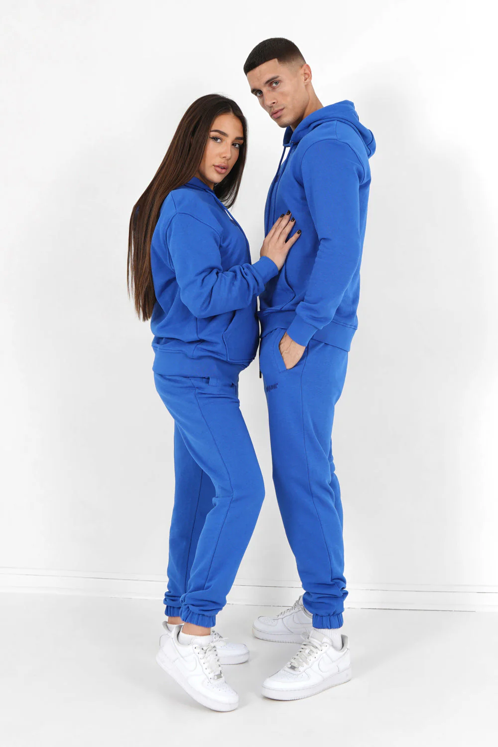 Jogging + sweat capuche logo gommé Bleu foncé - Image 6