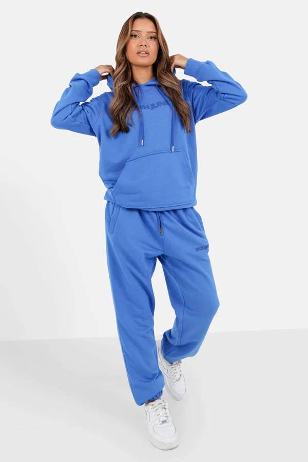 Jogging + sweat capuche logo gommé Bleu foncé - Image 7