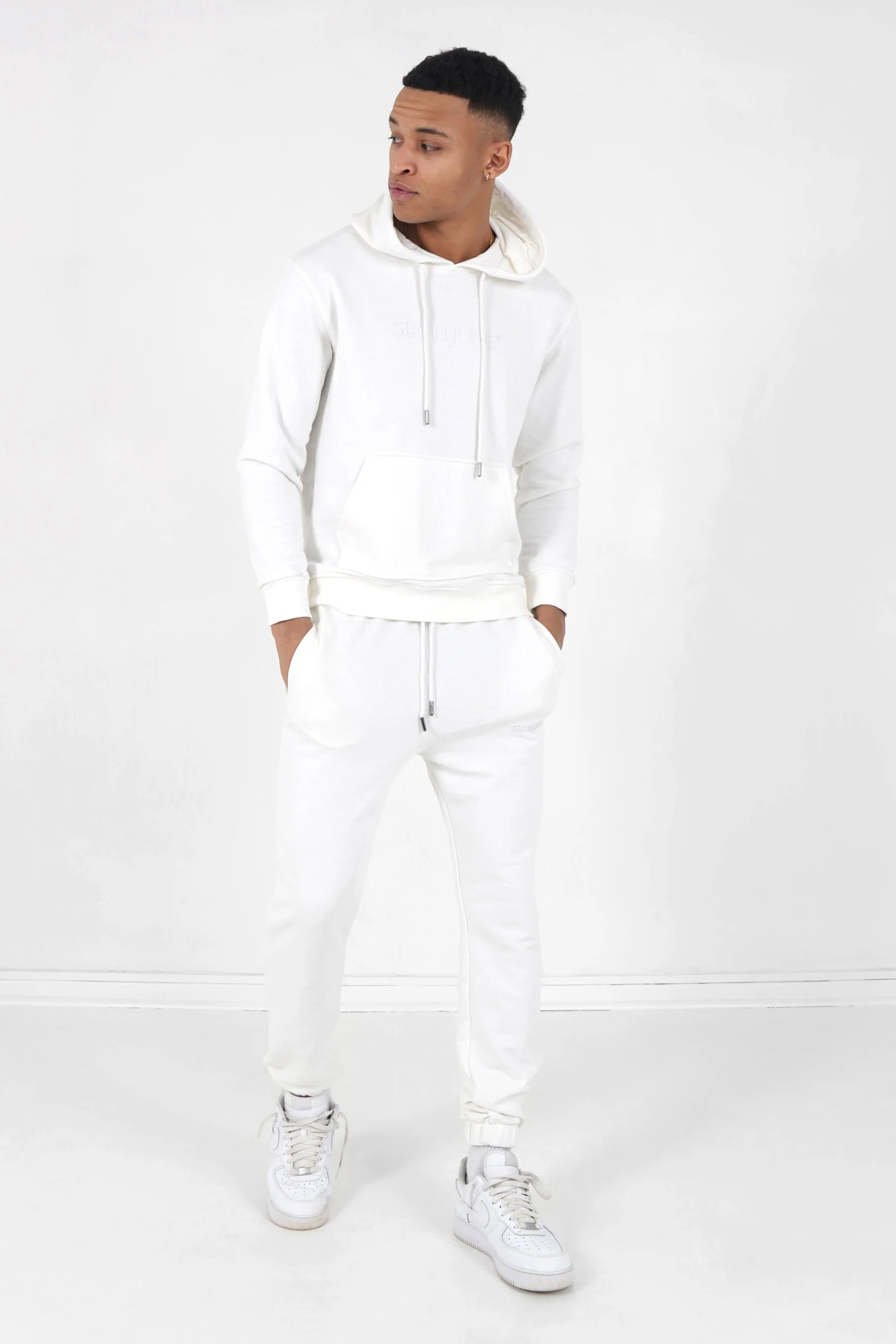 Jogging + sweat capuche logo gommé Blanc - Image 2