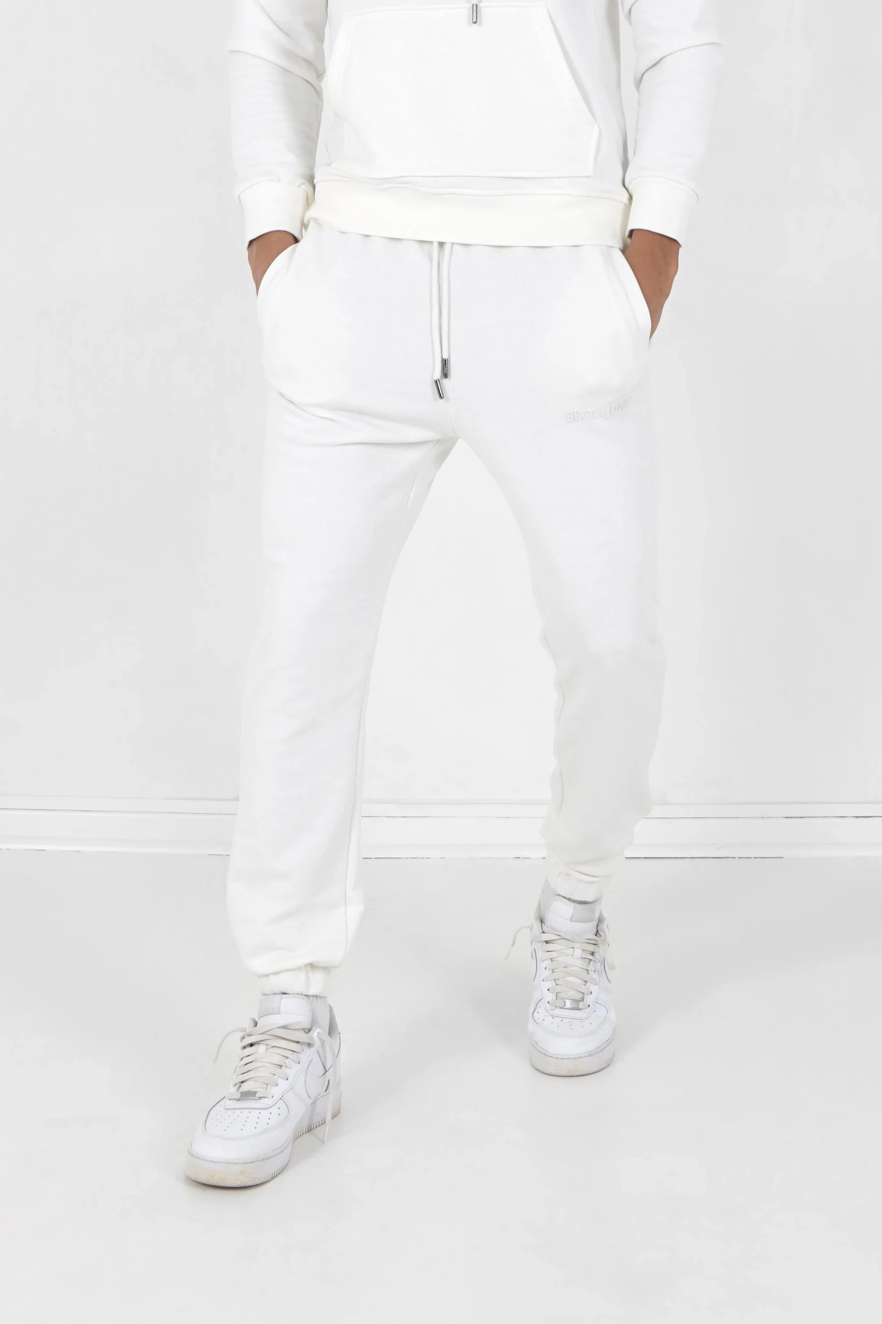 Jogging + sweat capuche logo gommé Blanc - Image 4