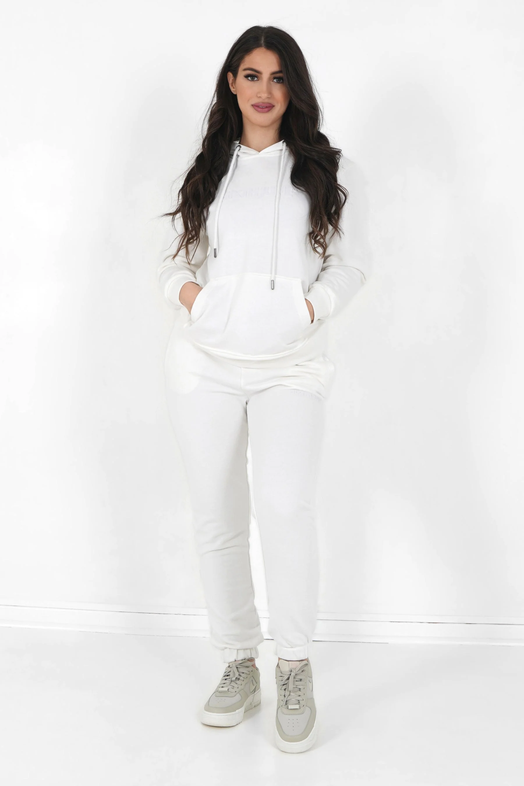 Jogging + sweat capuche logo gommé Blanc - Image 6