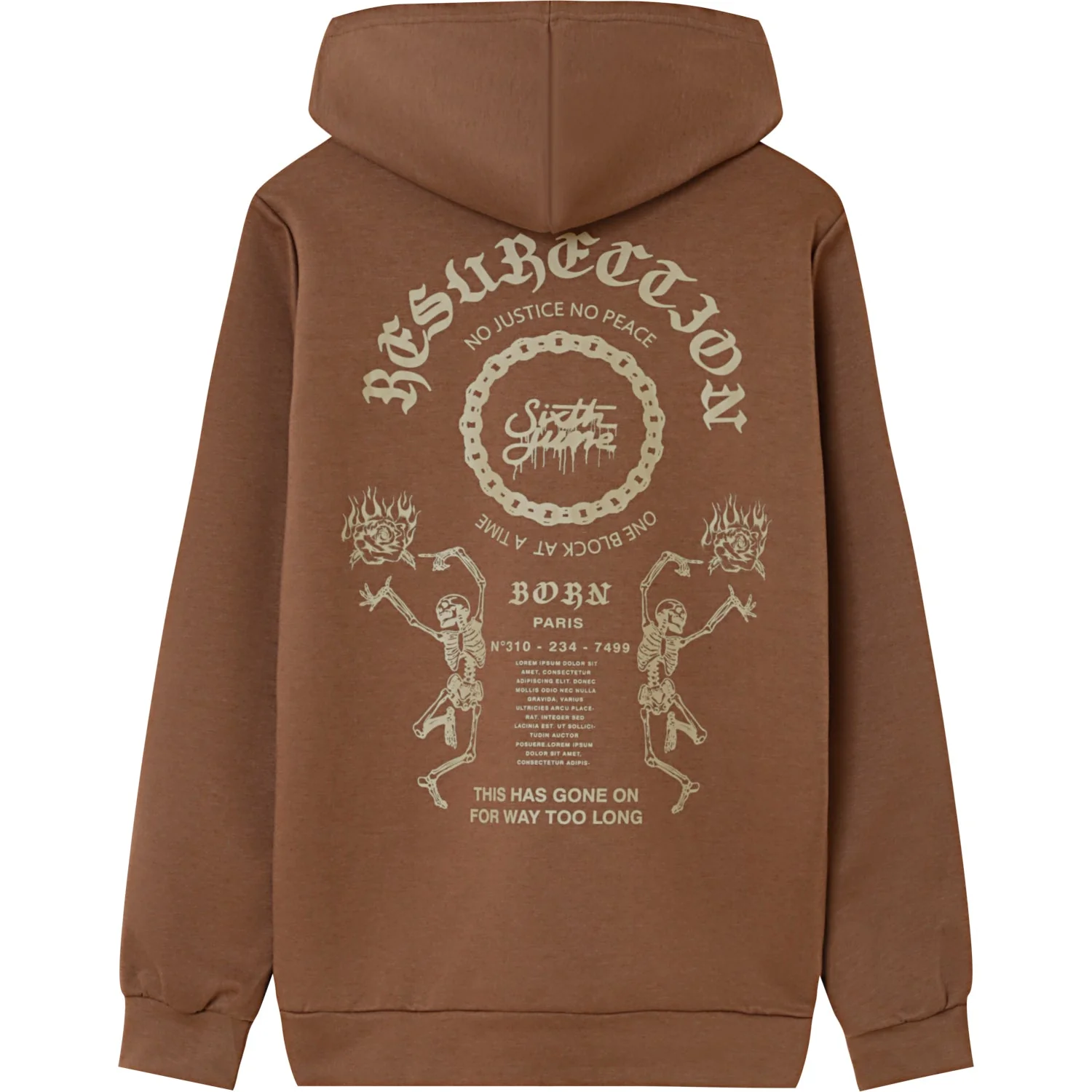 Sweat capuche résurrection Marron - Image 6