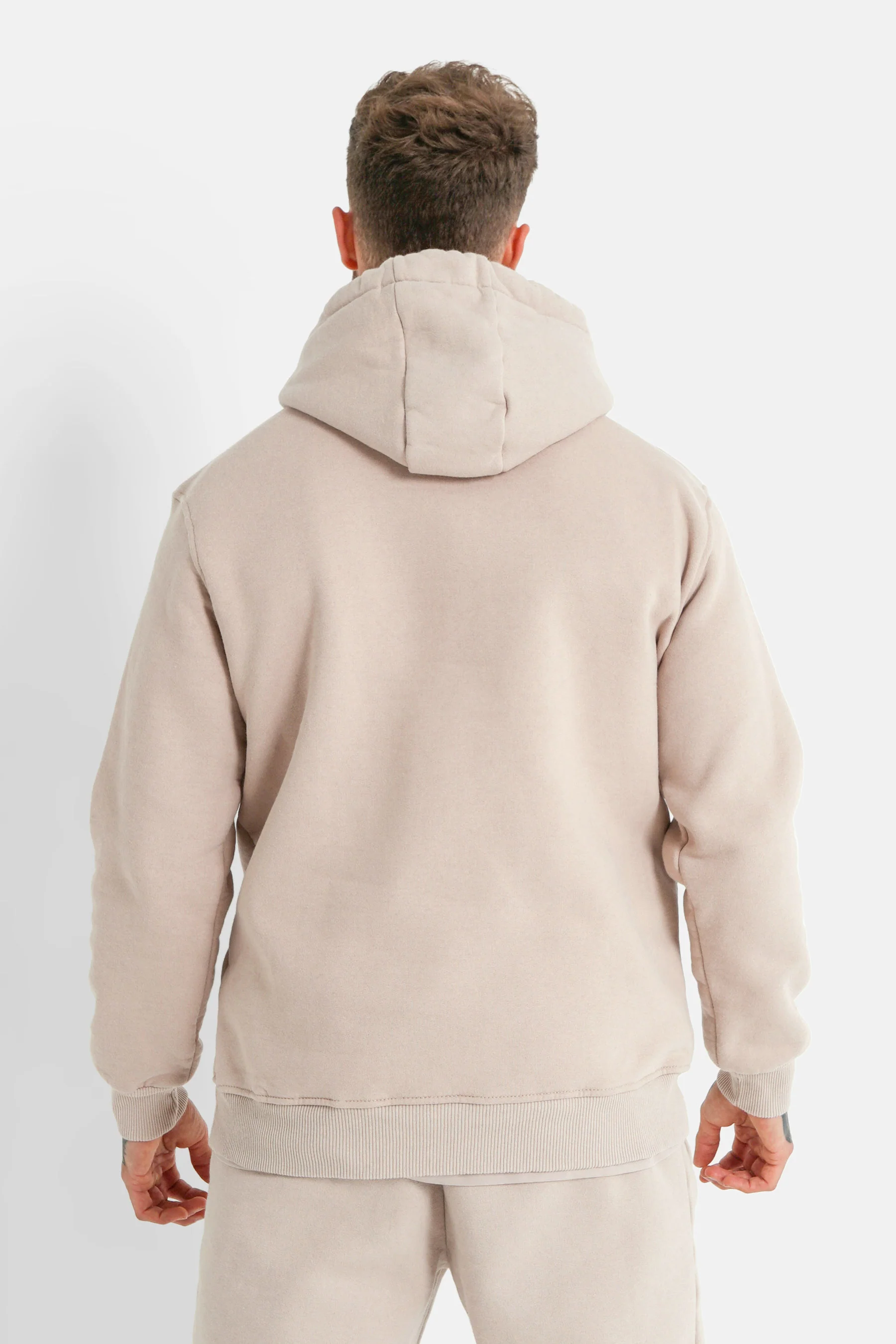 Sweatshirt capuche relief Beige - Image 5