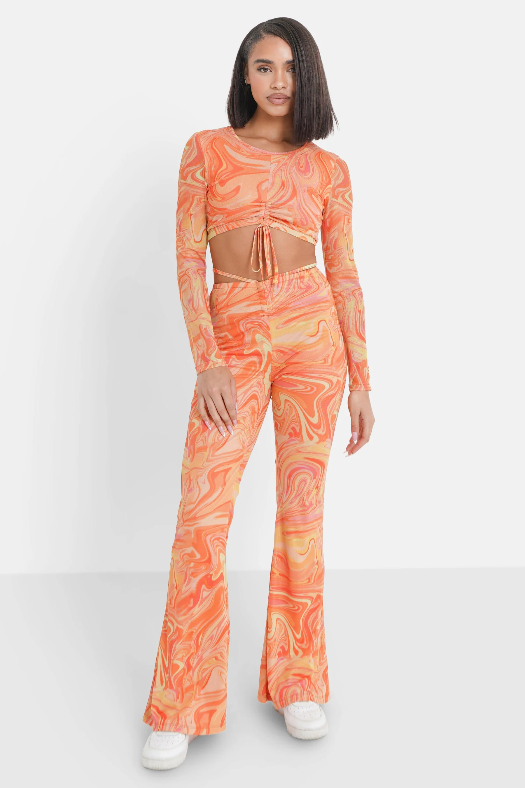 Top court mesh encre Orange - Image 2