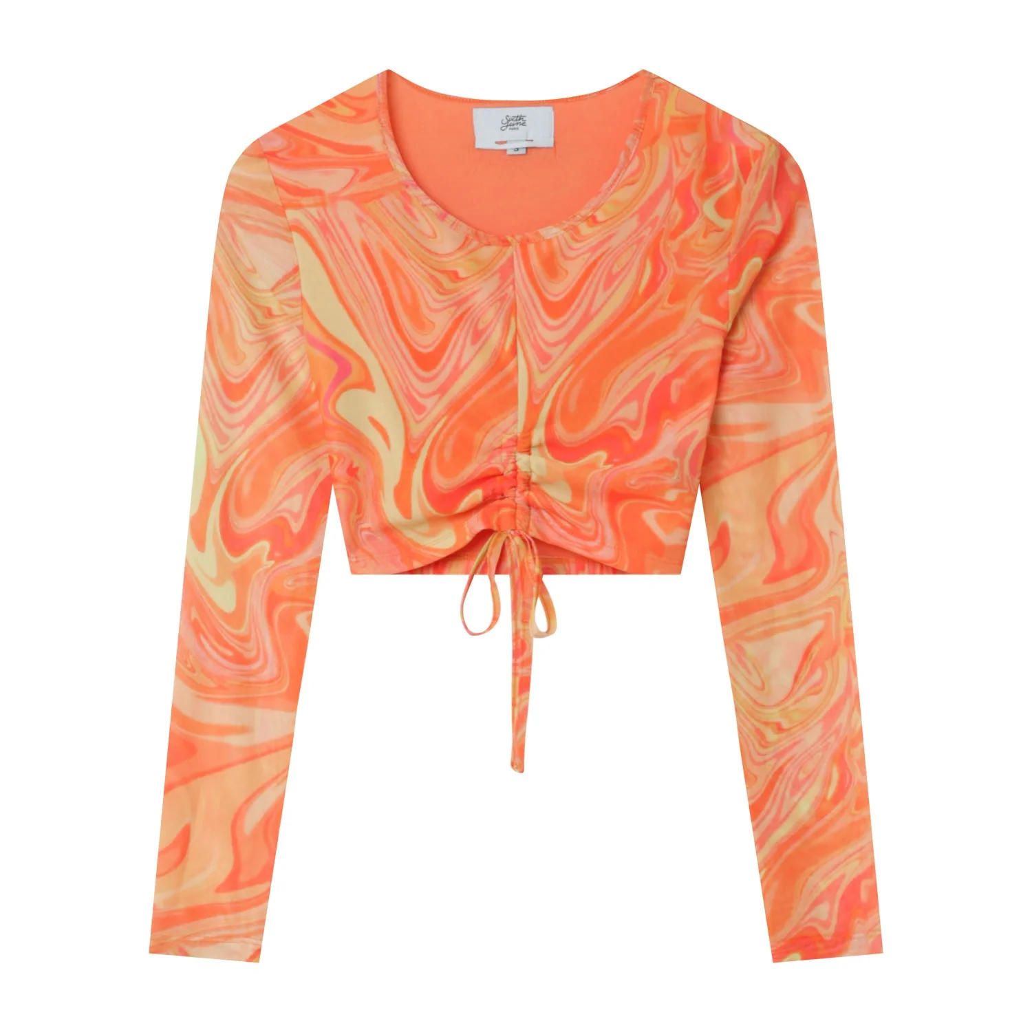 Top court mesh encre Orange - Image 7