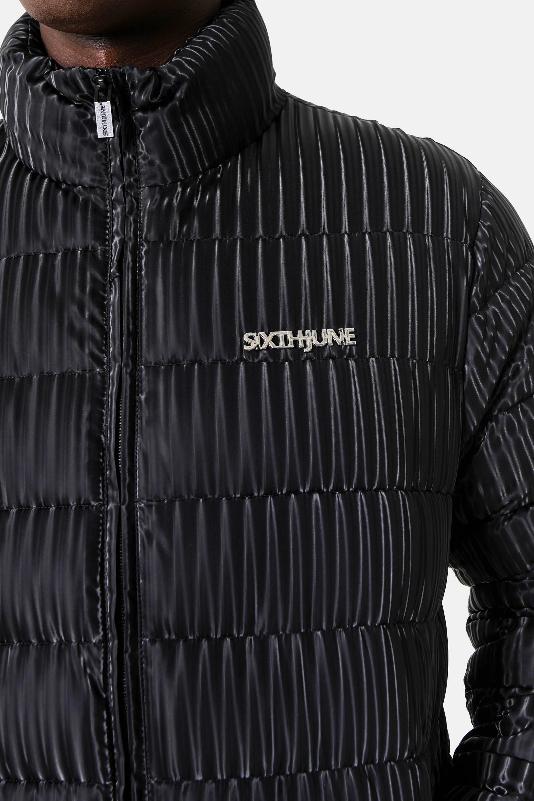 IRIDESCENT metallic puffer jacket - Image 4