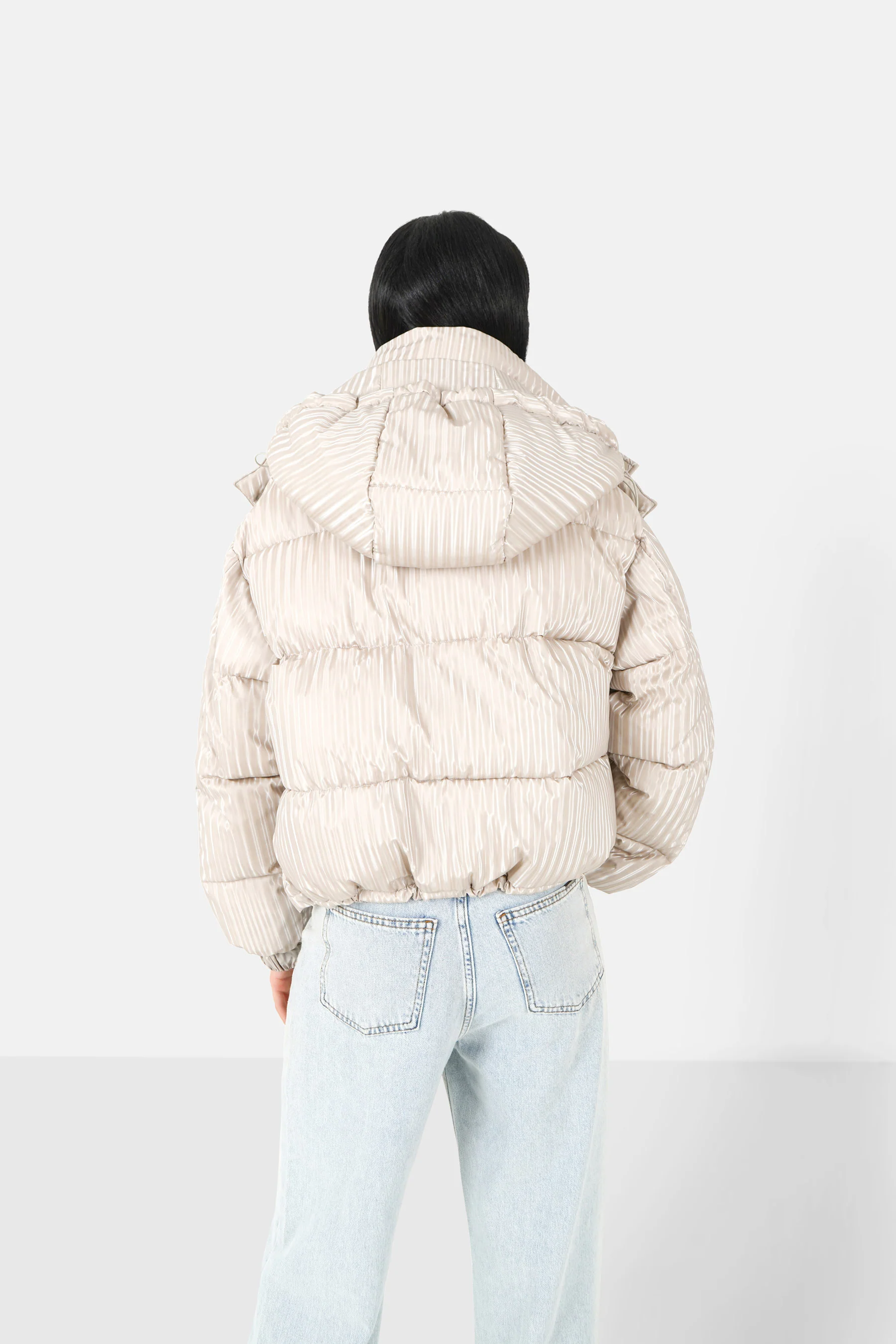 Doudoune iridescent + sac Beige - Image 5