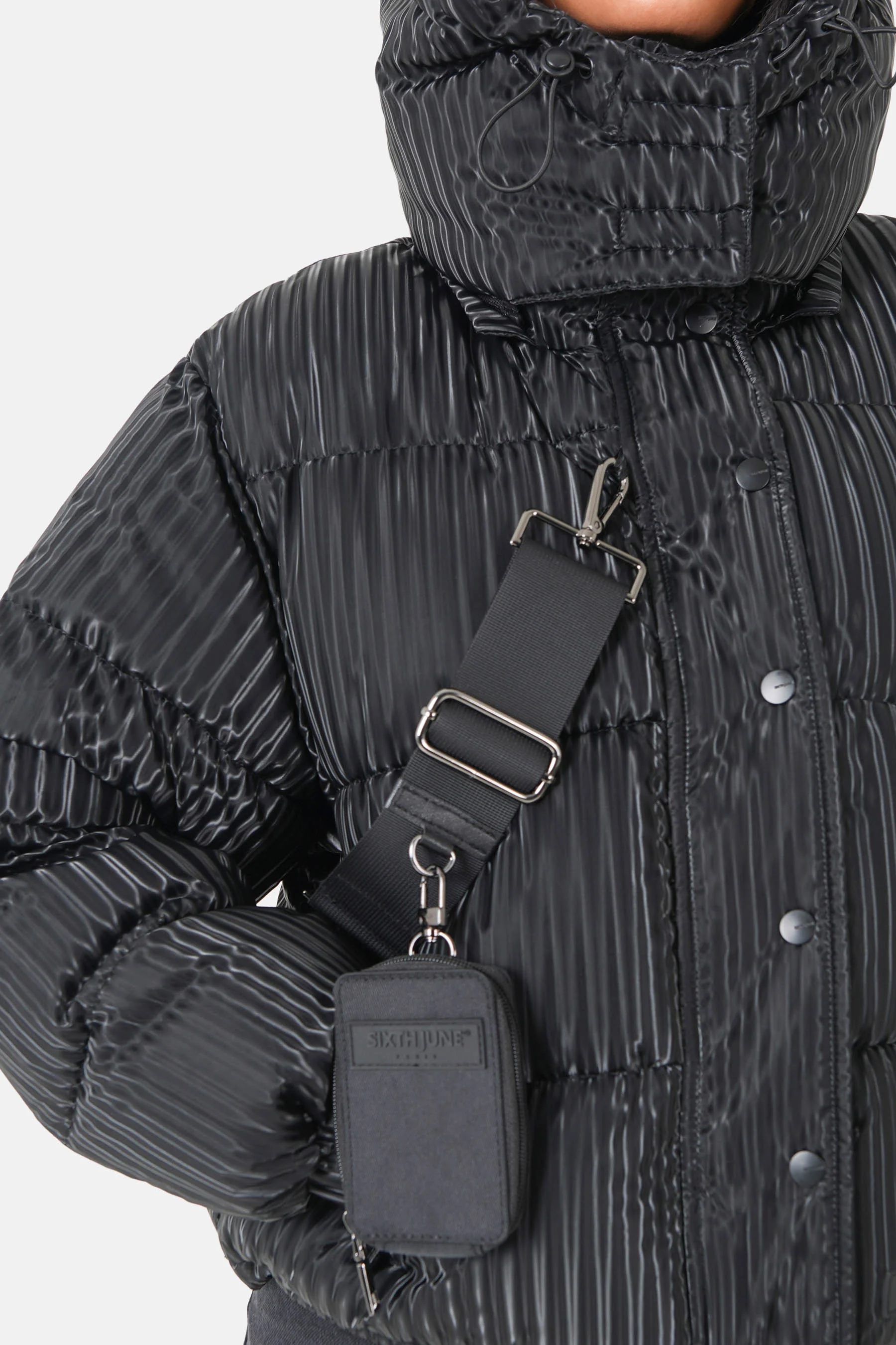 Doudoune iridescent + sac Noir - Image 3