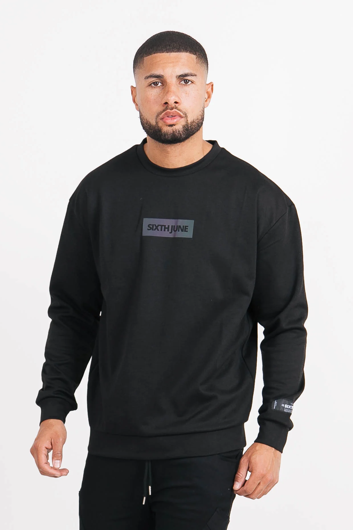 Sweatshirt iridescent basique noir - Image 2