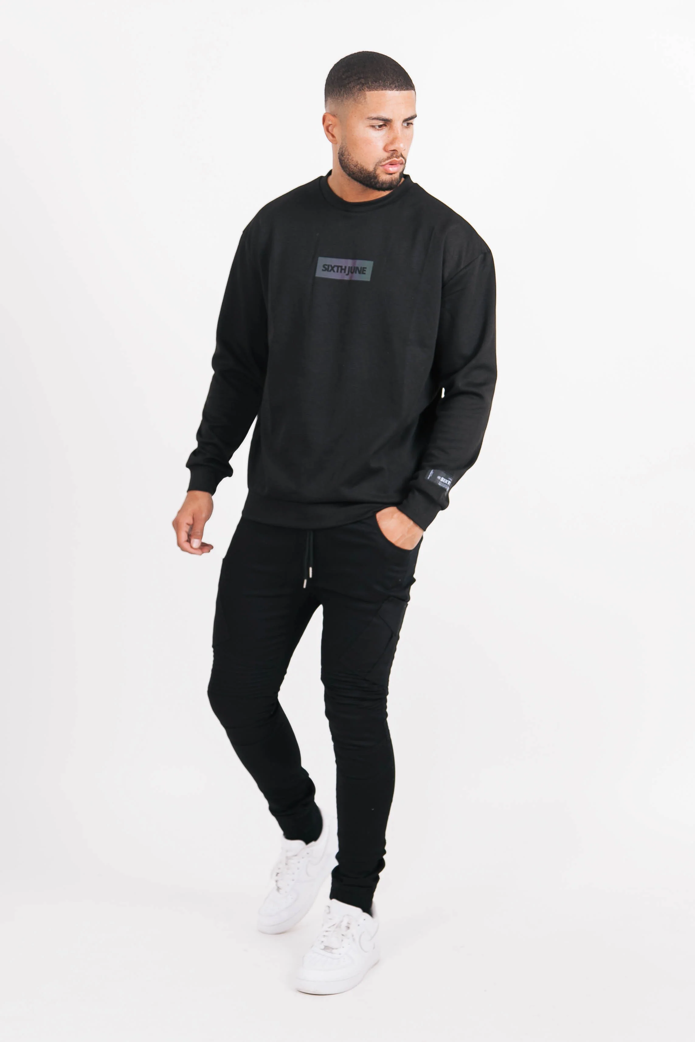 Sweatshirt iridescent basique noir - Image 5