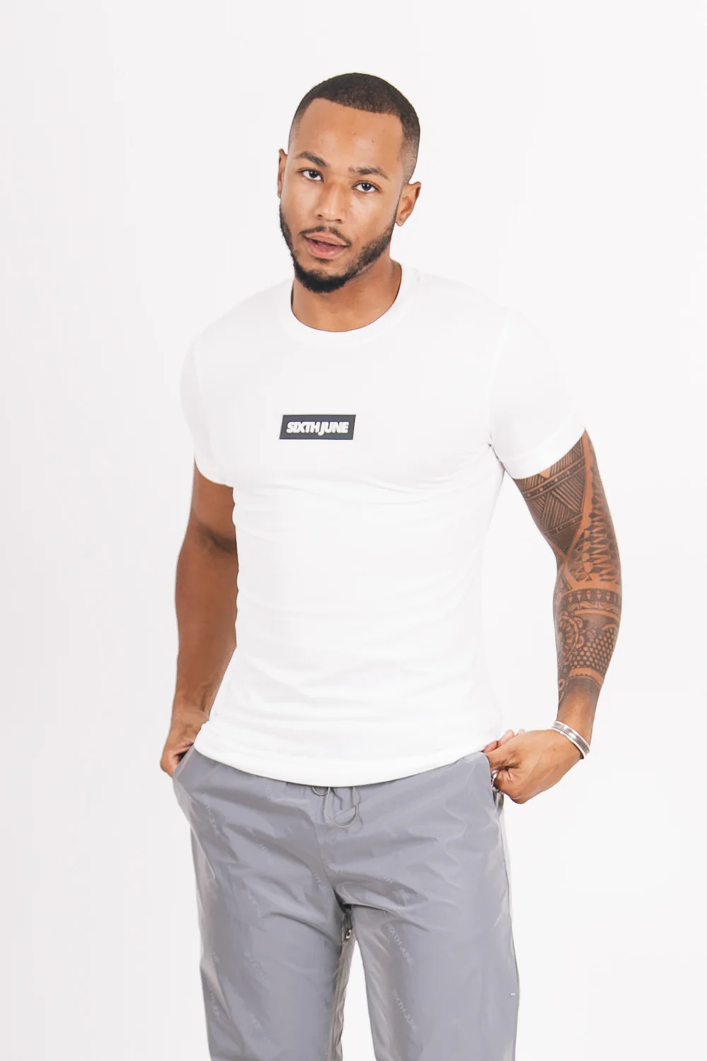 T-shirt iridescent logo manche blanc - Image 2