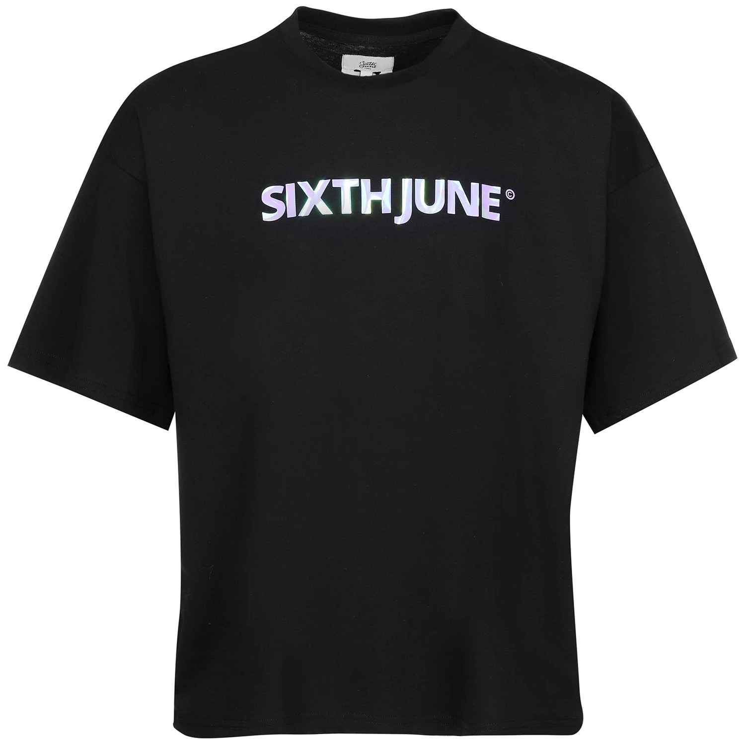 T-shirt court imprimé iridescent noir - Image 2