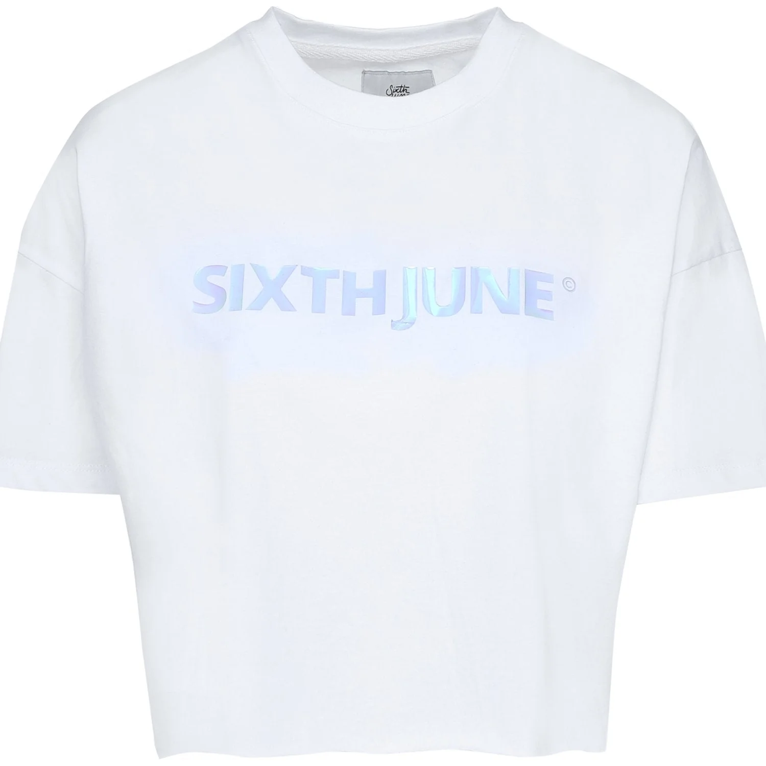 T-shirt court imprimé iridescent blanc - Image 2
