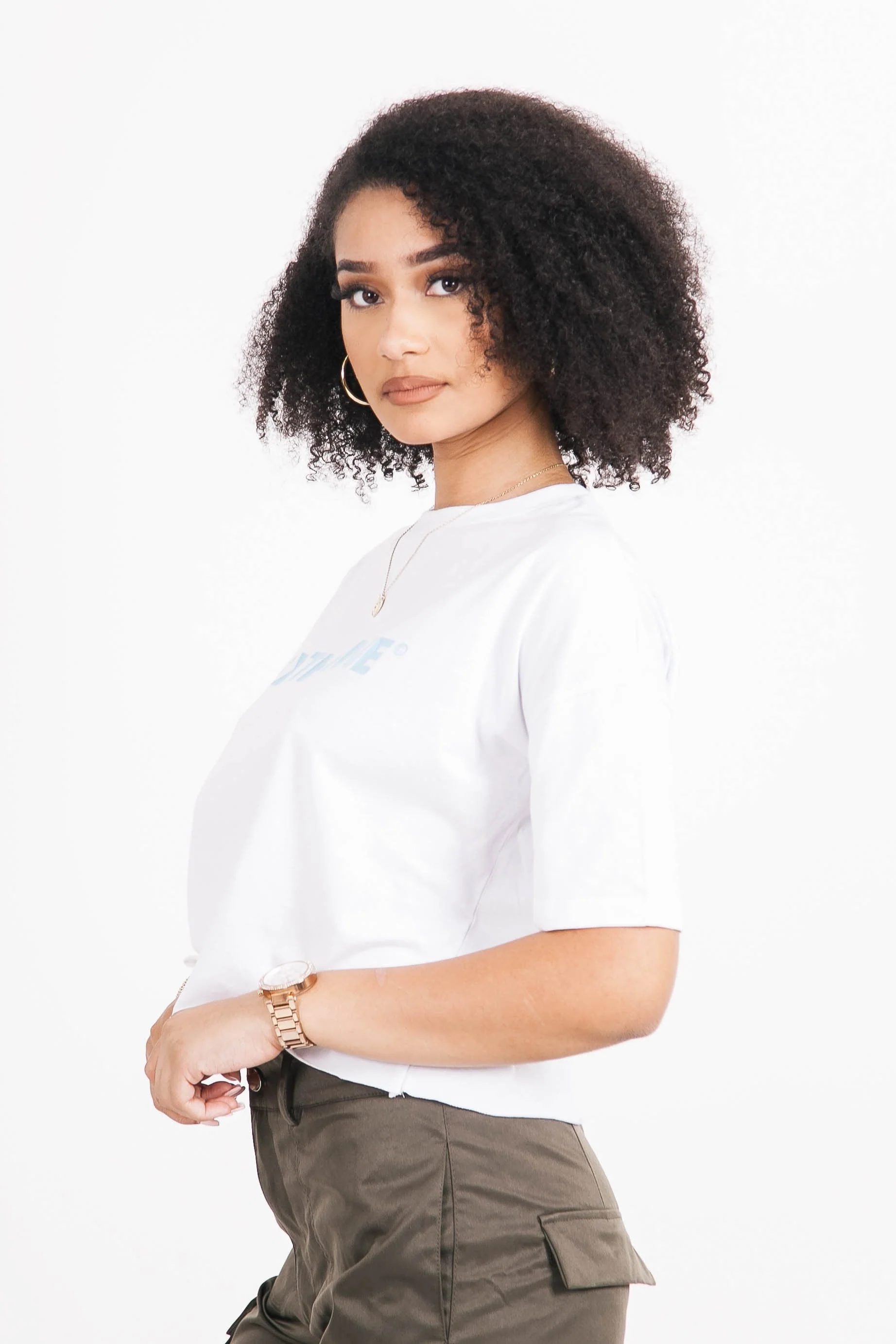 T-shirt court imprimé iridescent blanc - Image 3