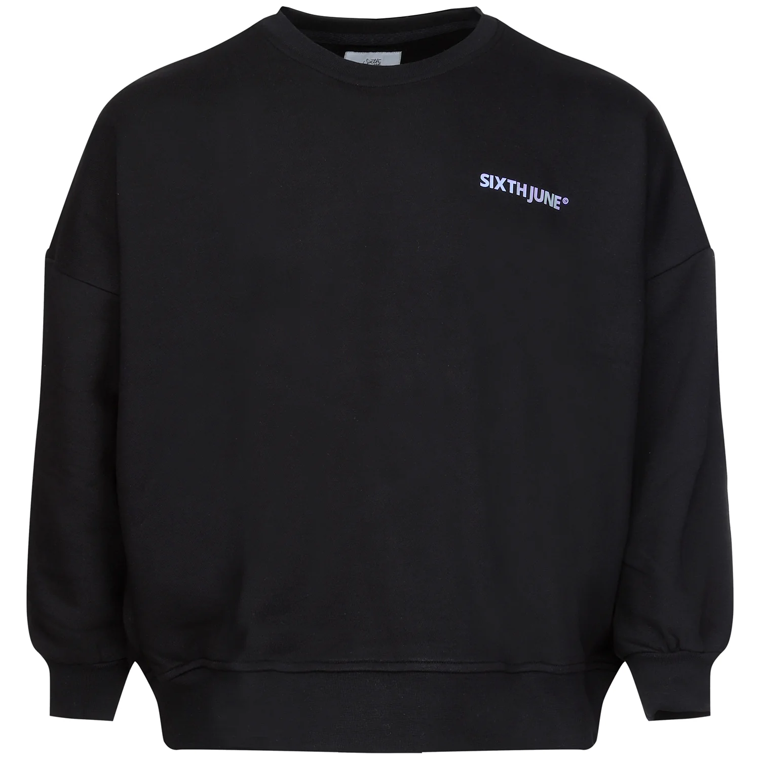 Sweatshirt holographique large noir - Image 7