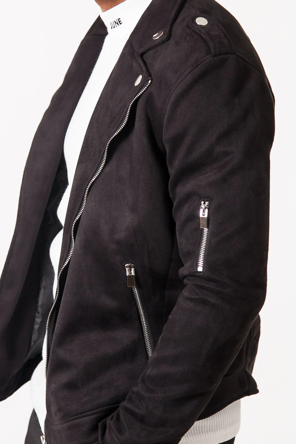 Jacket suede Sixth June black - Image 3