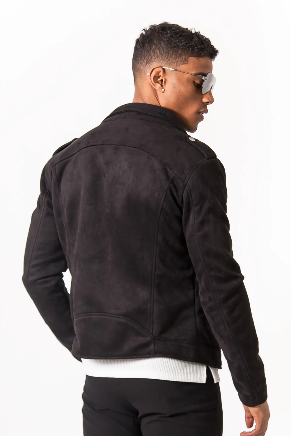Jacket suede Sixth June black - Image 5