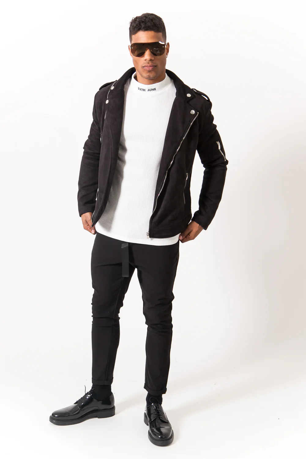 Jacket suede Sixth June black - Image 6
