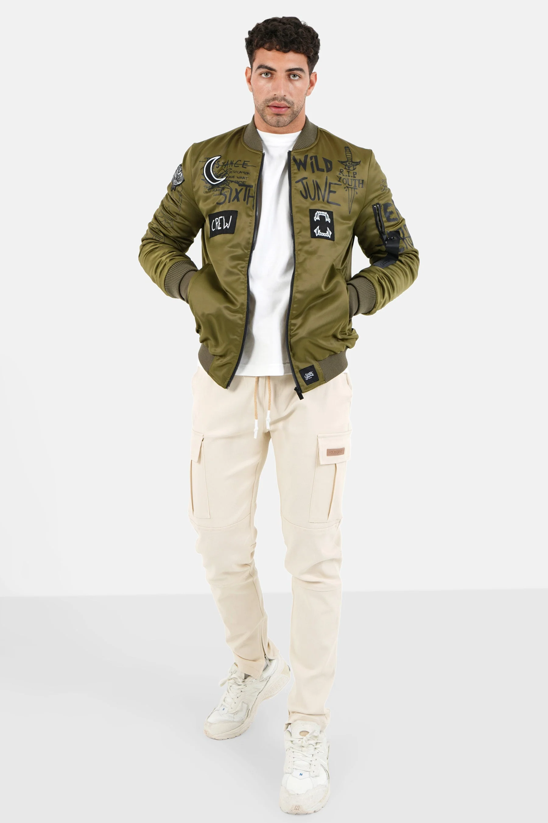 Veste imprimé Crew Vert kaki - Image 2