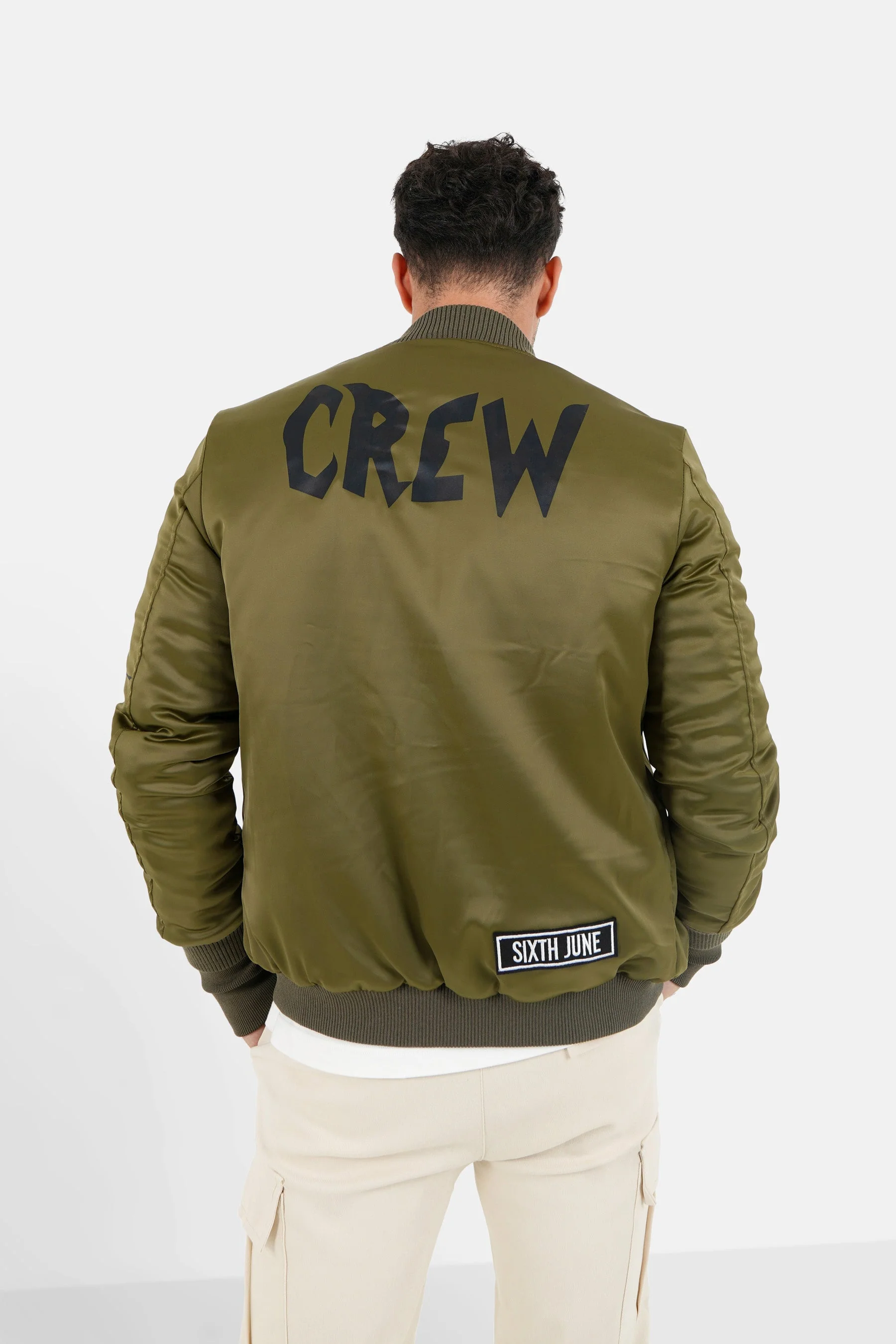 Veste imprimé Crew Vert kaki - Image 5