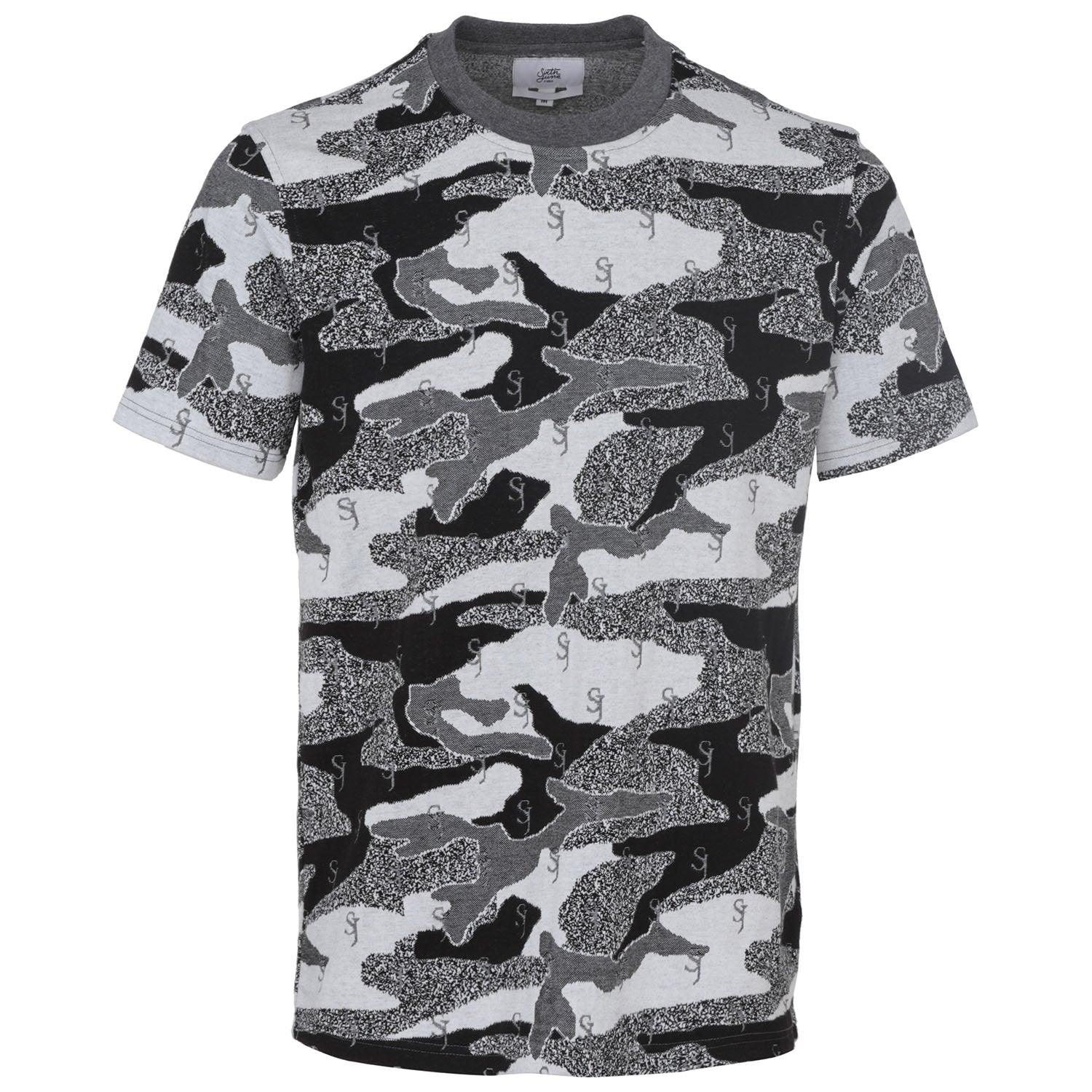 T-shirt jacquard camouflage logo Noir - Image 6