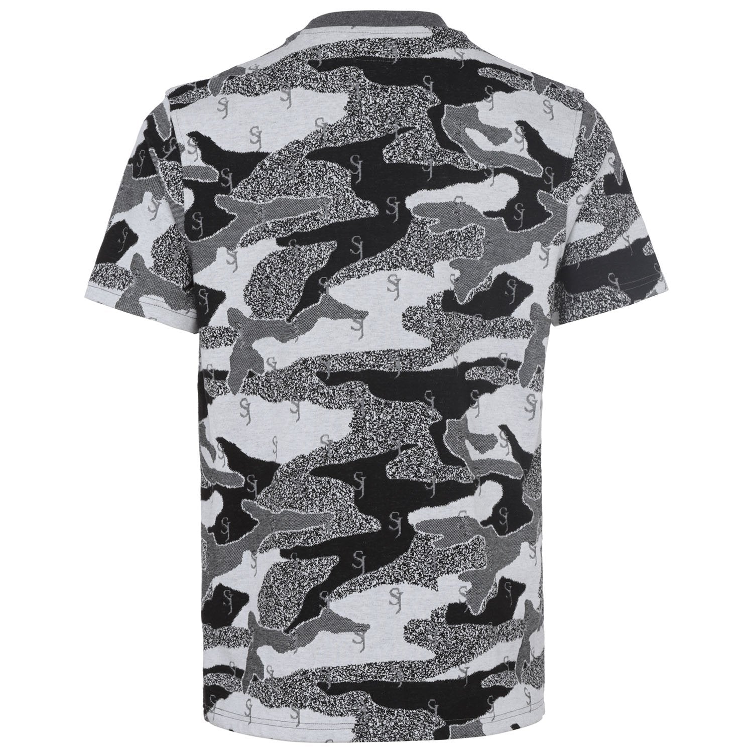 T-shirt jacquard camouflage logo Noir - Image 7
